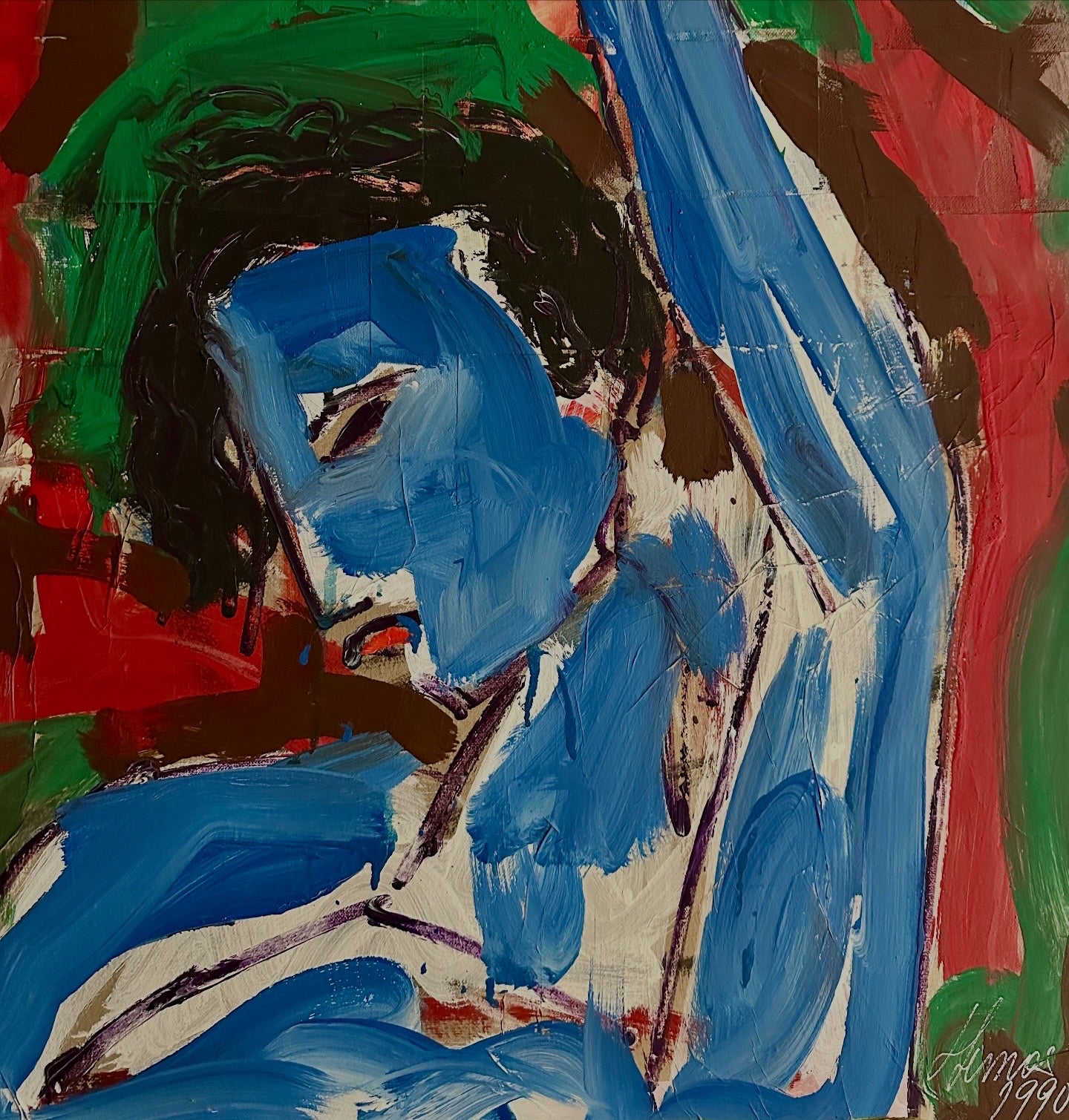 Quadro / Pintura Retrato masculino de Luis Lemos