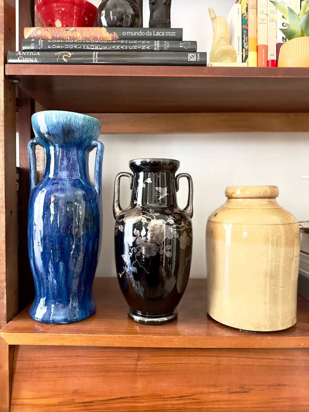 Vaso / Jarra Arte Nova em vidro do final Século XIX