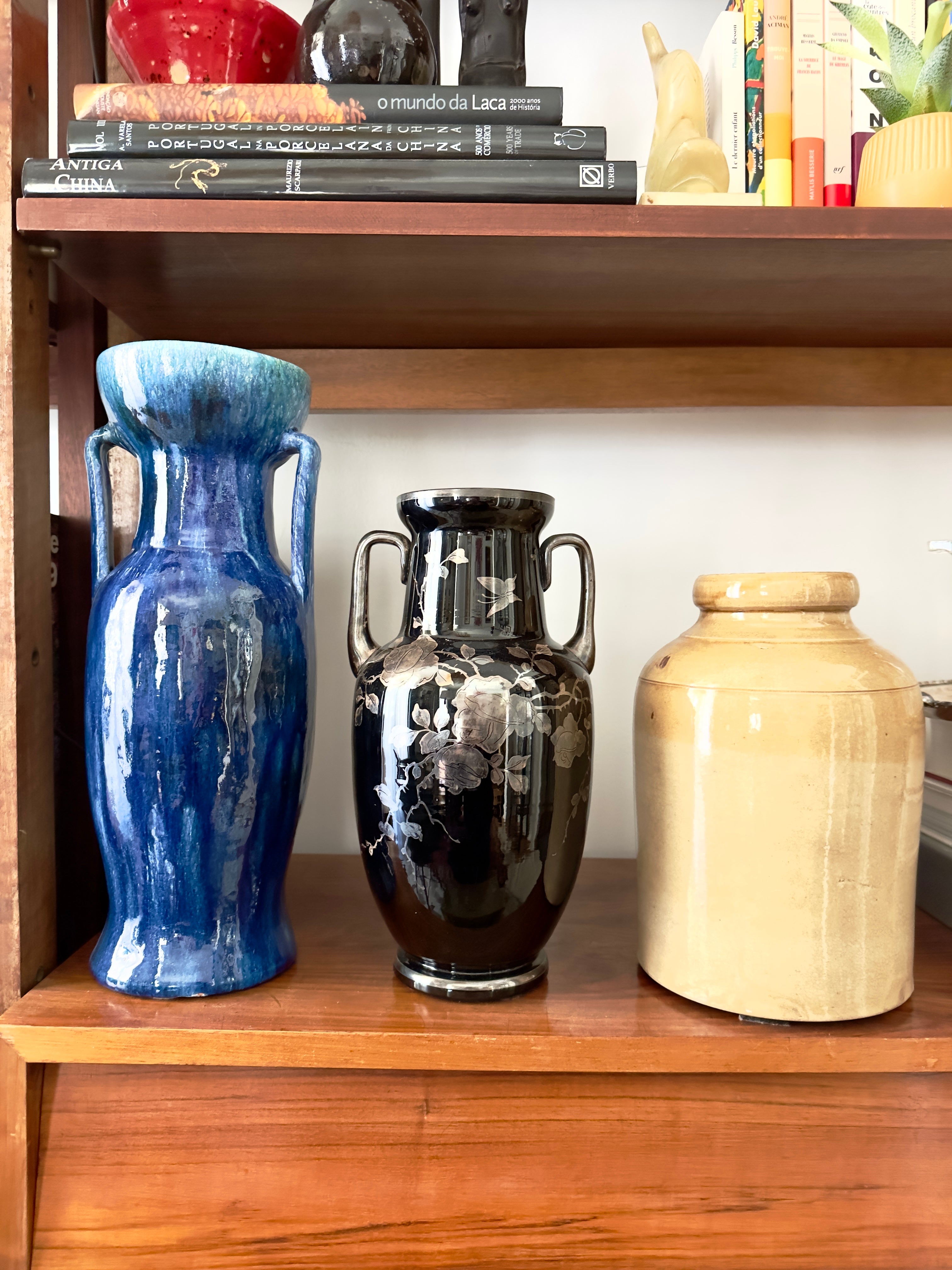 Vaso / Jarra Arte Nova em vidro do final Século XIX