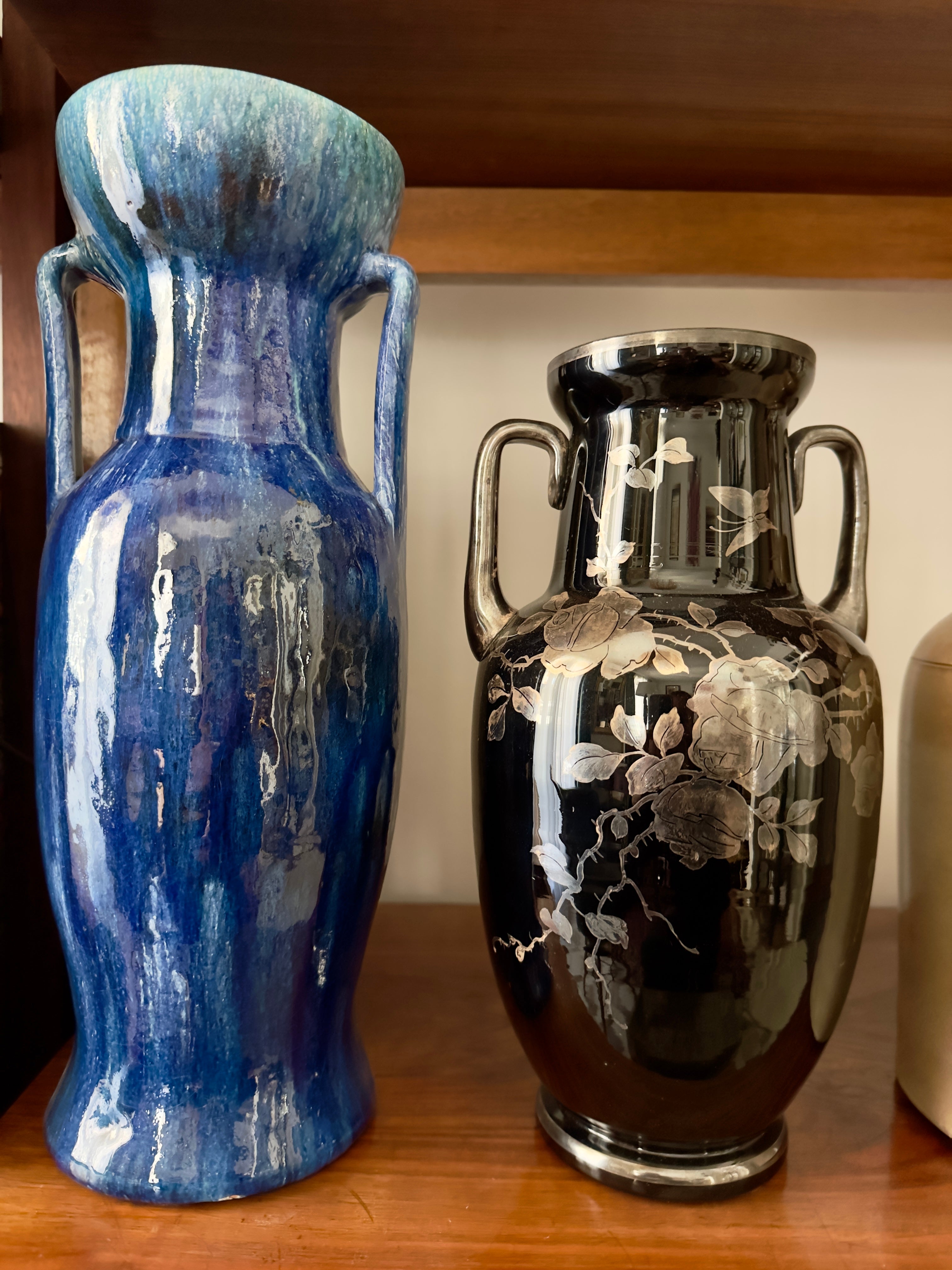 Vaso / Jarra Arte Nova em vidro do final Século XIX