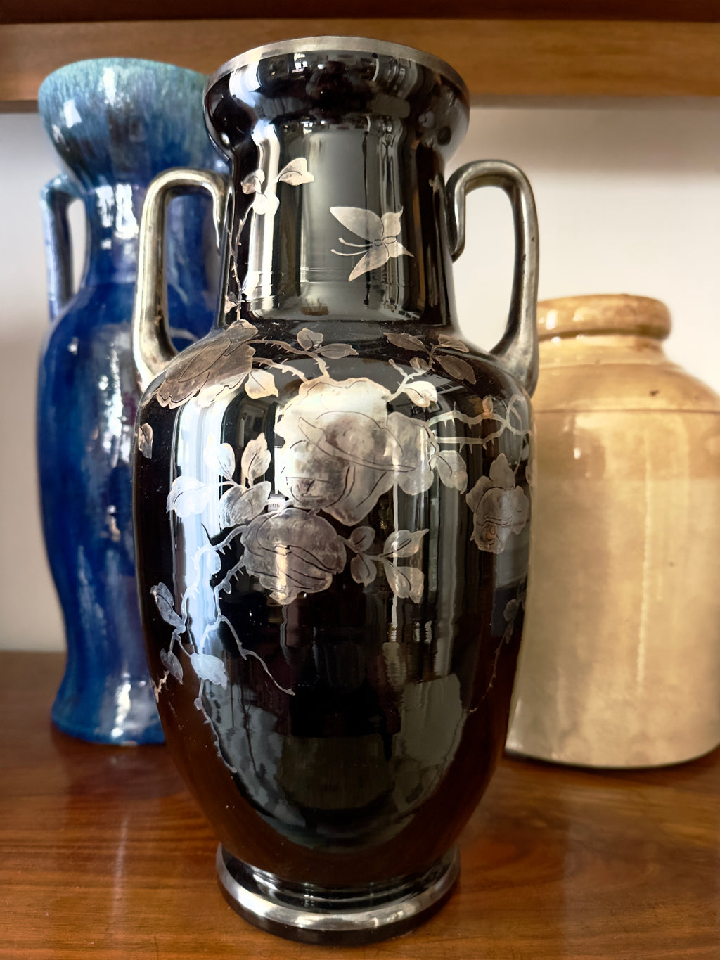 Vaso / Jarra Arte Nova em vidro do final Século XIX