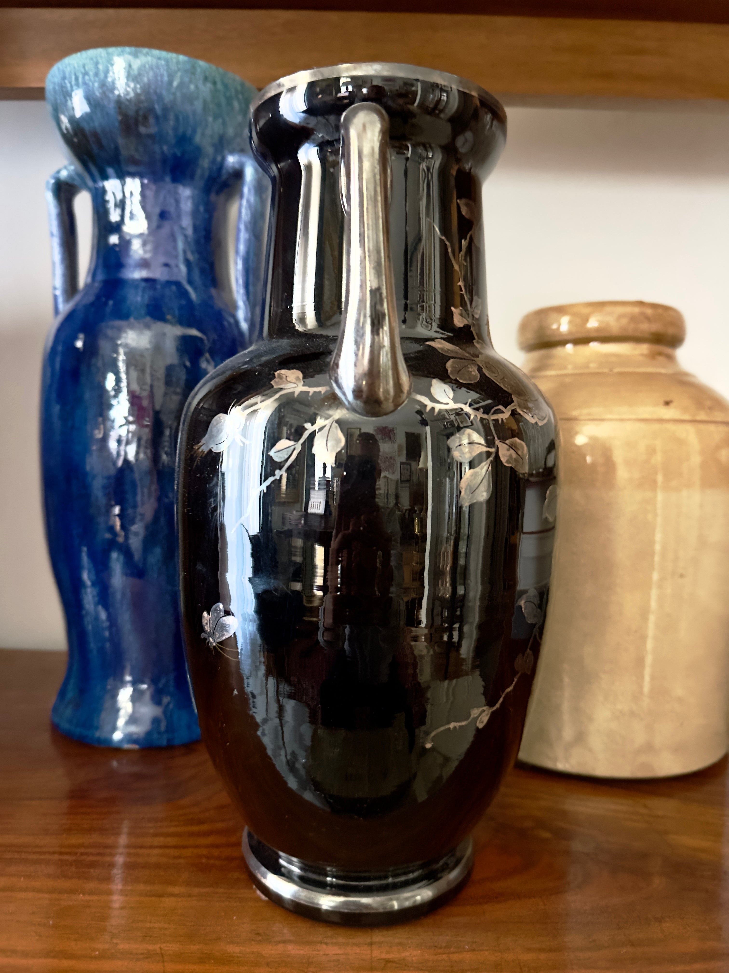 Vaso / Jarra Arte Nova em vidro do final Século XIX