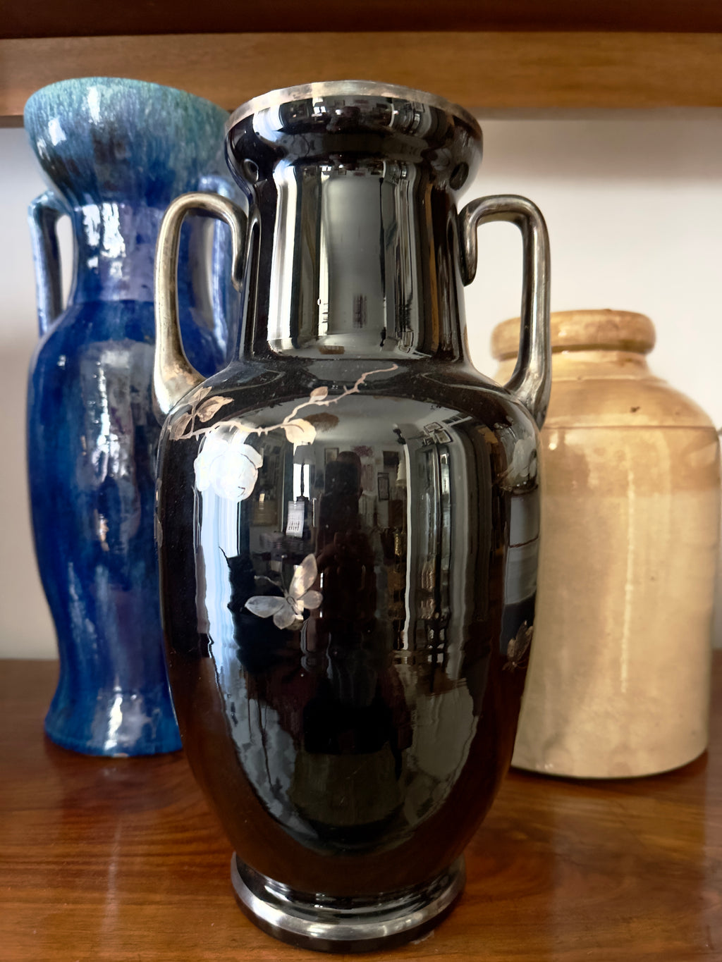 Vaso / Jarra Arte Nova em vidro do final Século XIX