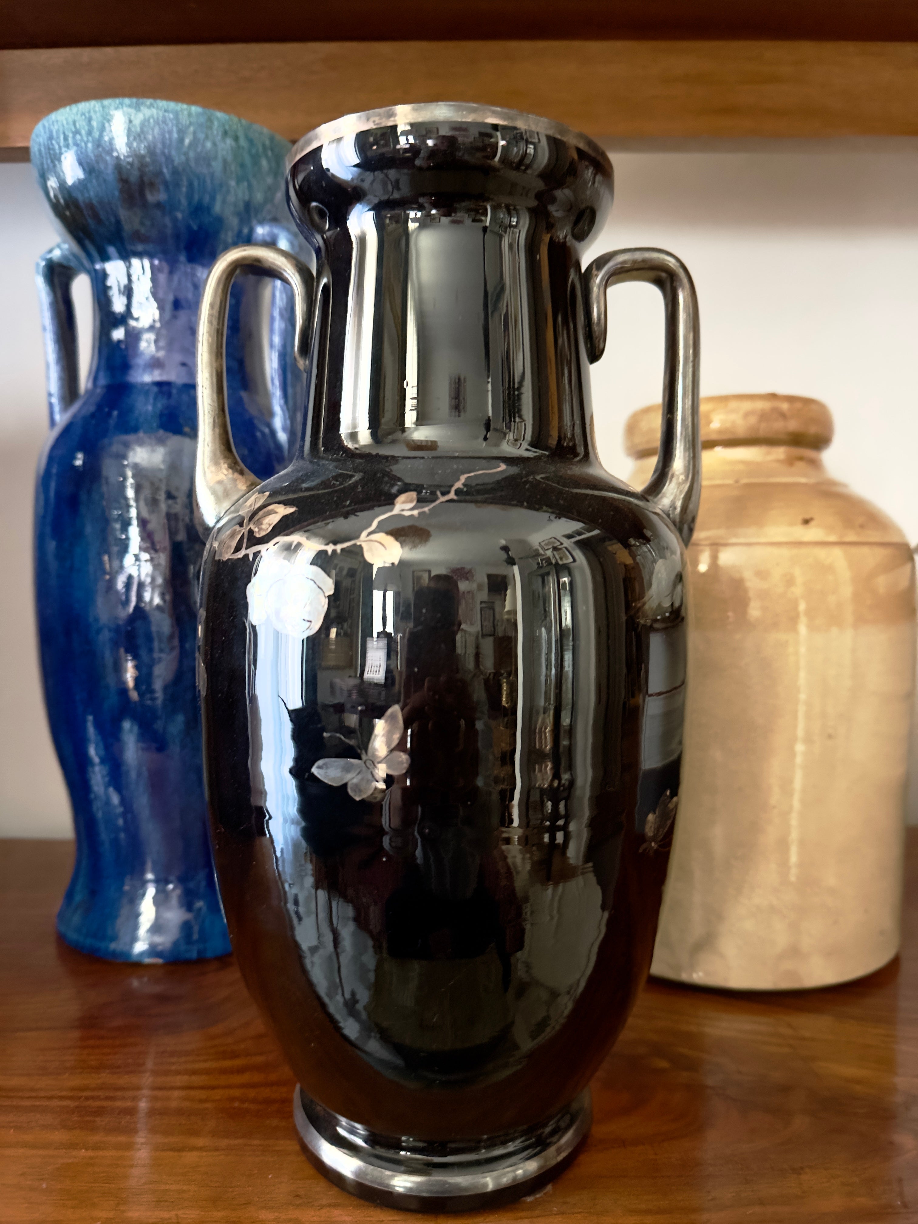 Vaso / Jarra Arte Nova em vidro do final Século XIX