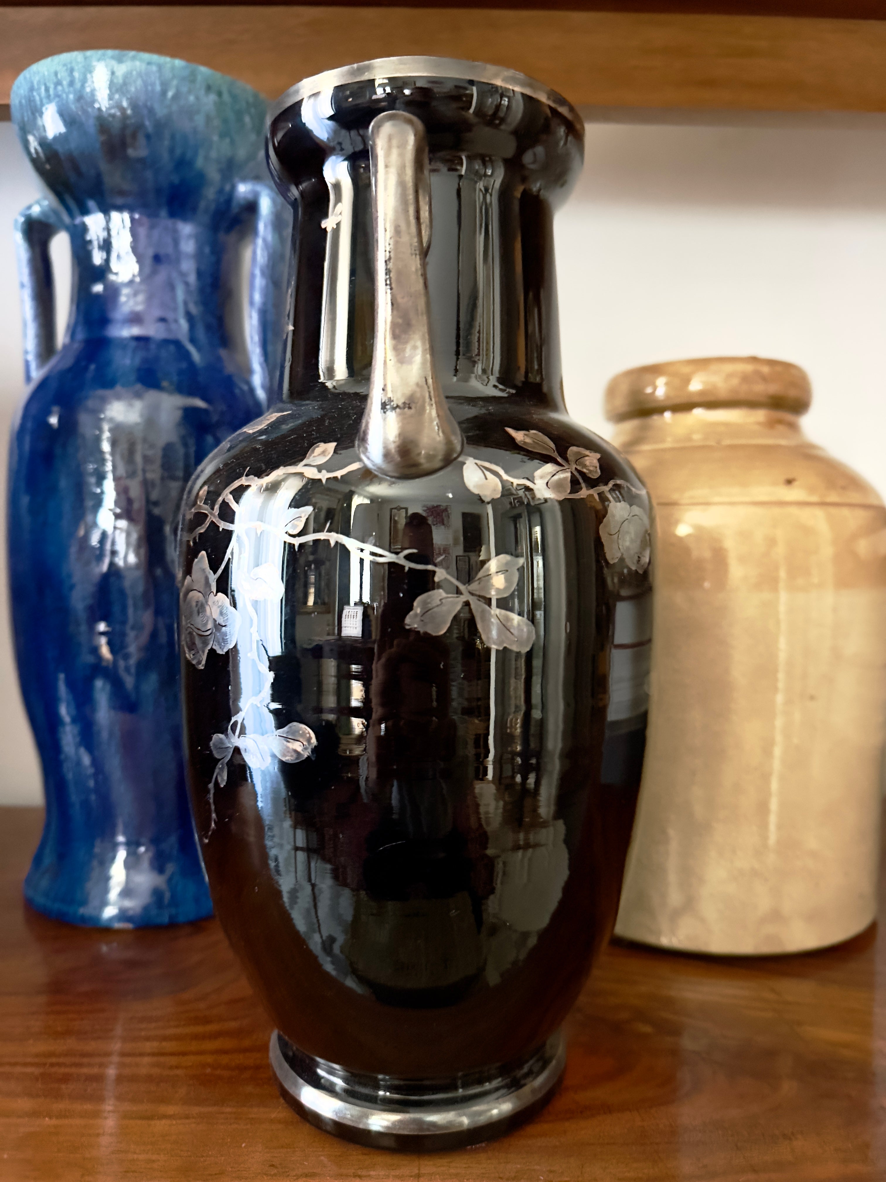 Vaso / Jarra Arte Nova em vidro do final Século XIX