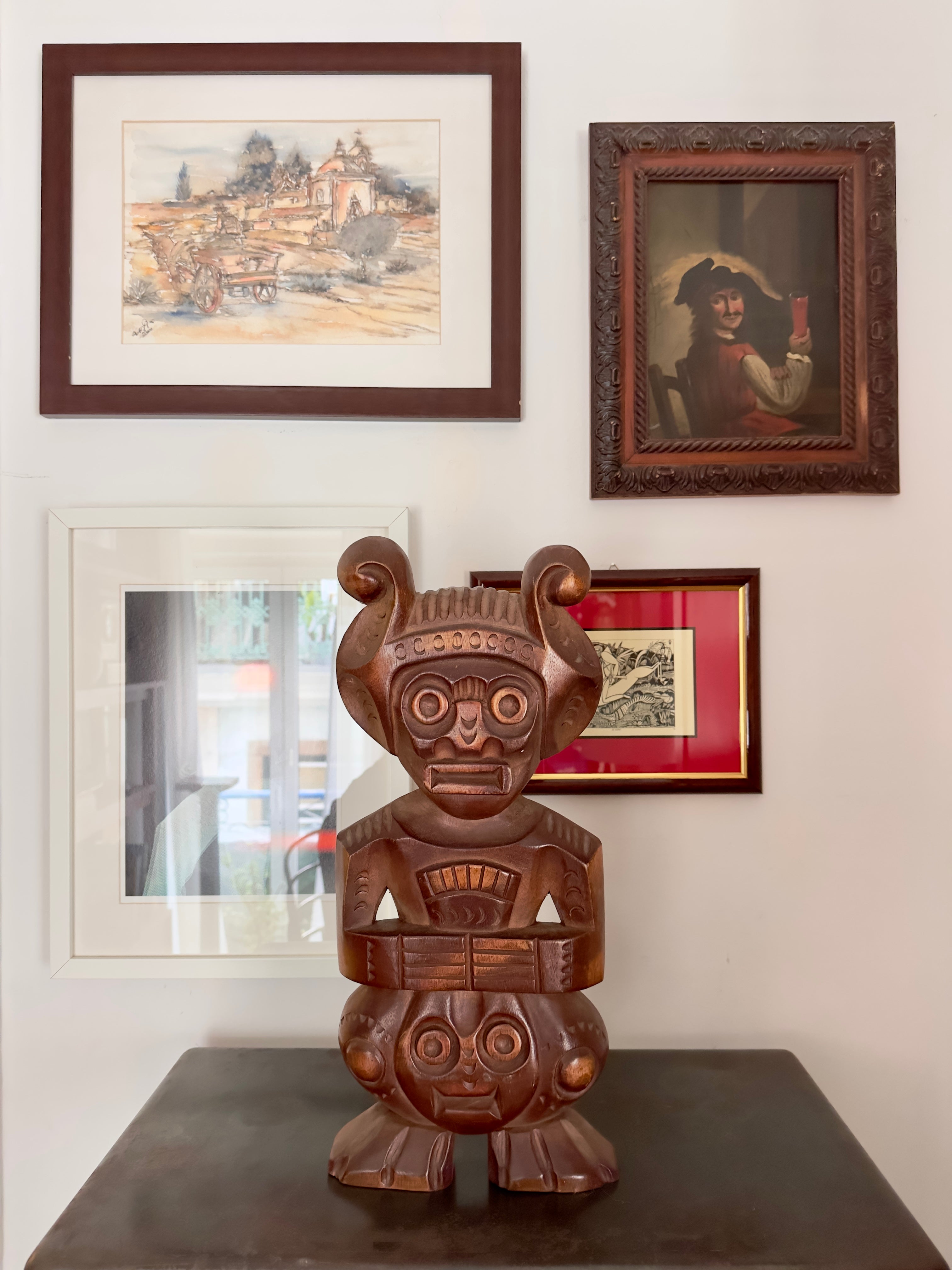 Busto / Escultura figura masculina tribal africana