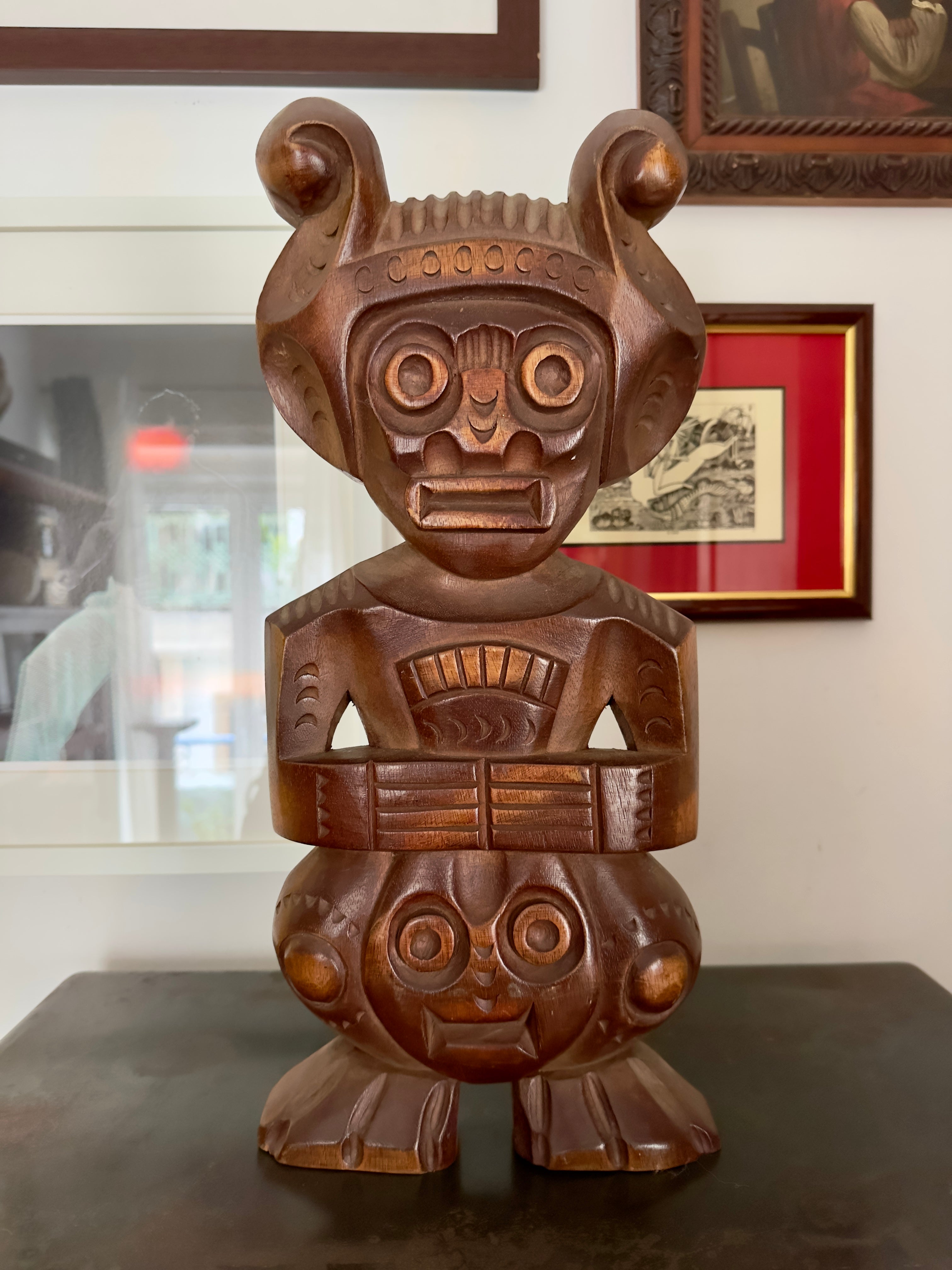 Busto / Escultura figura masculina tribal africana