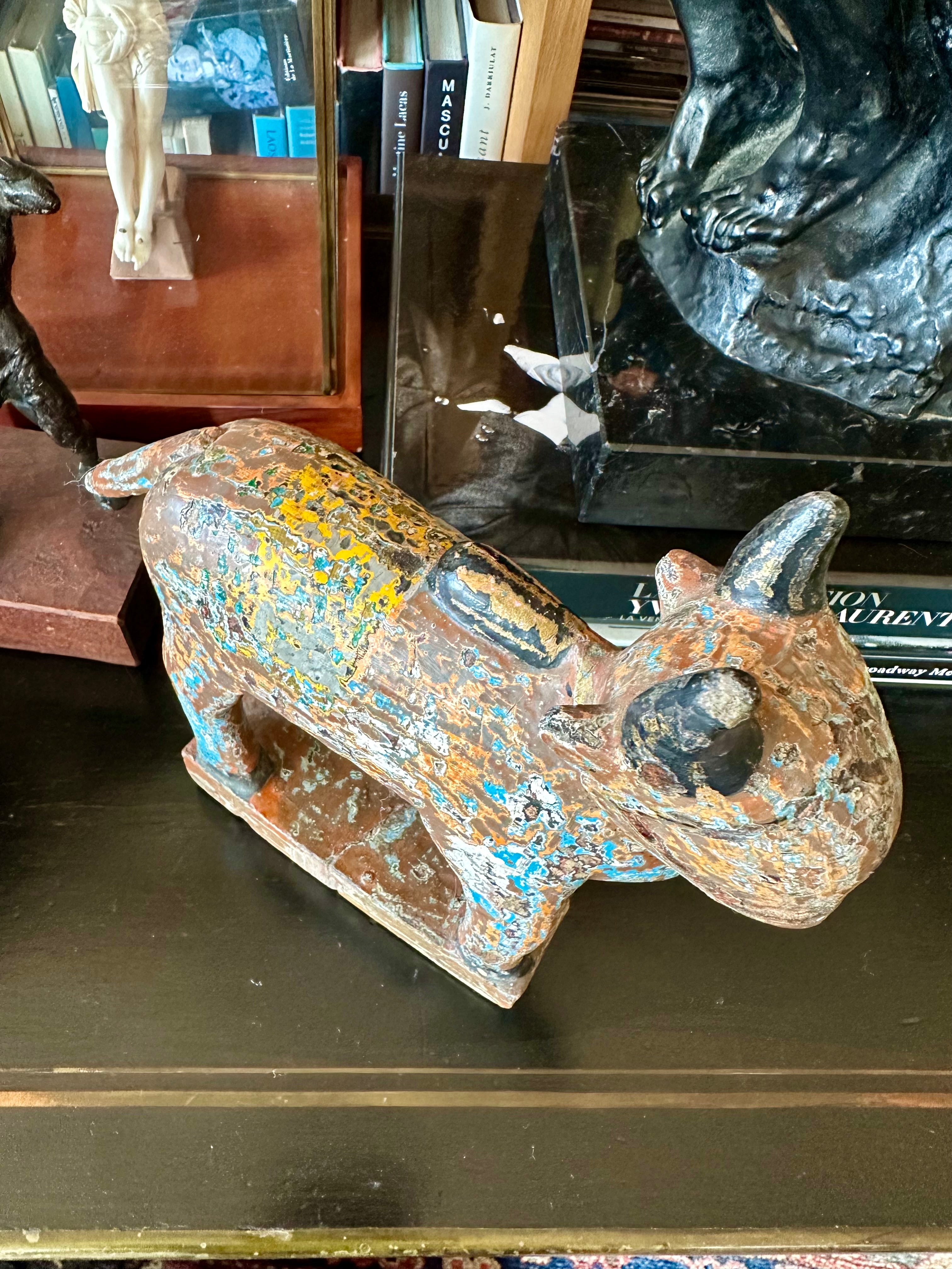 Escultura indiana / Vaca Nandi, Séc.XX