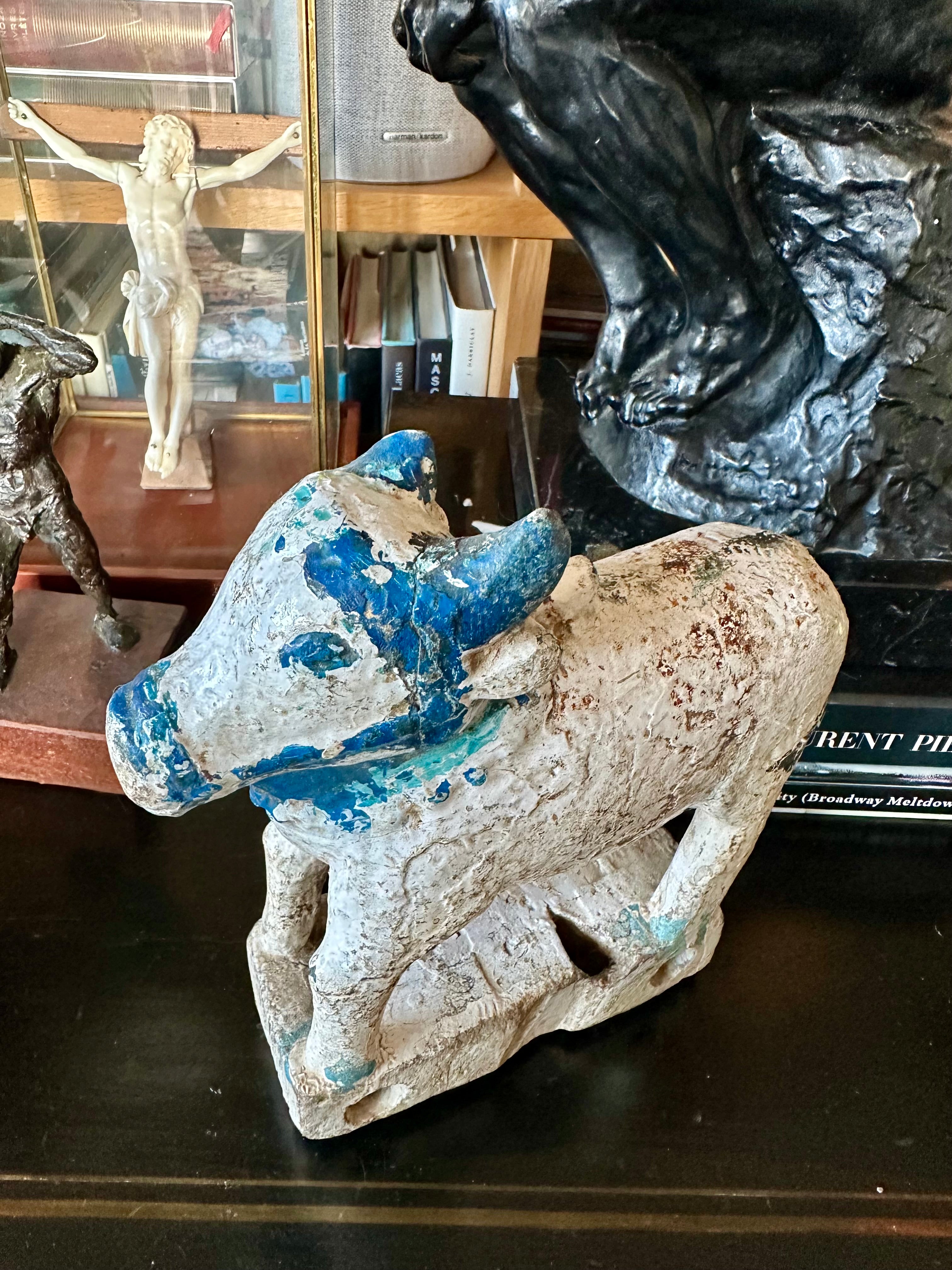 Escultura indiana / Touro Nandi, Séc. XX