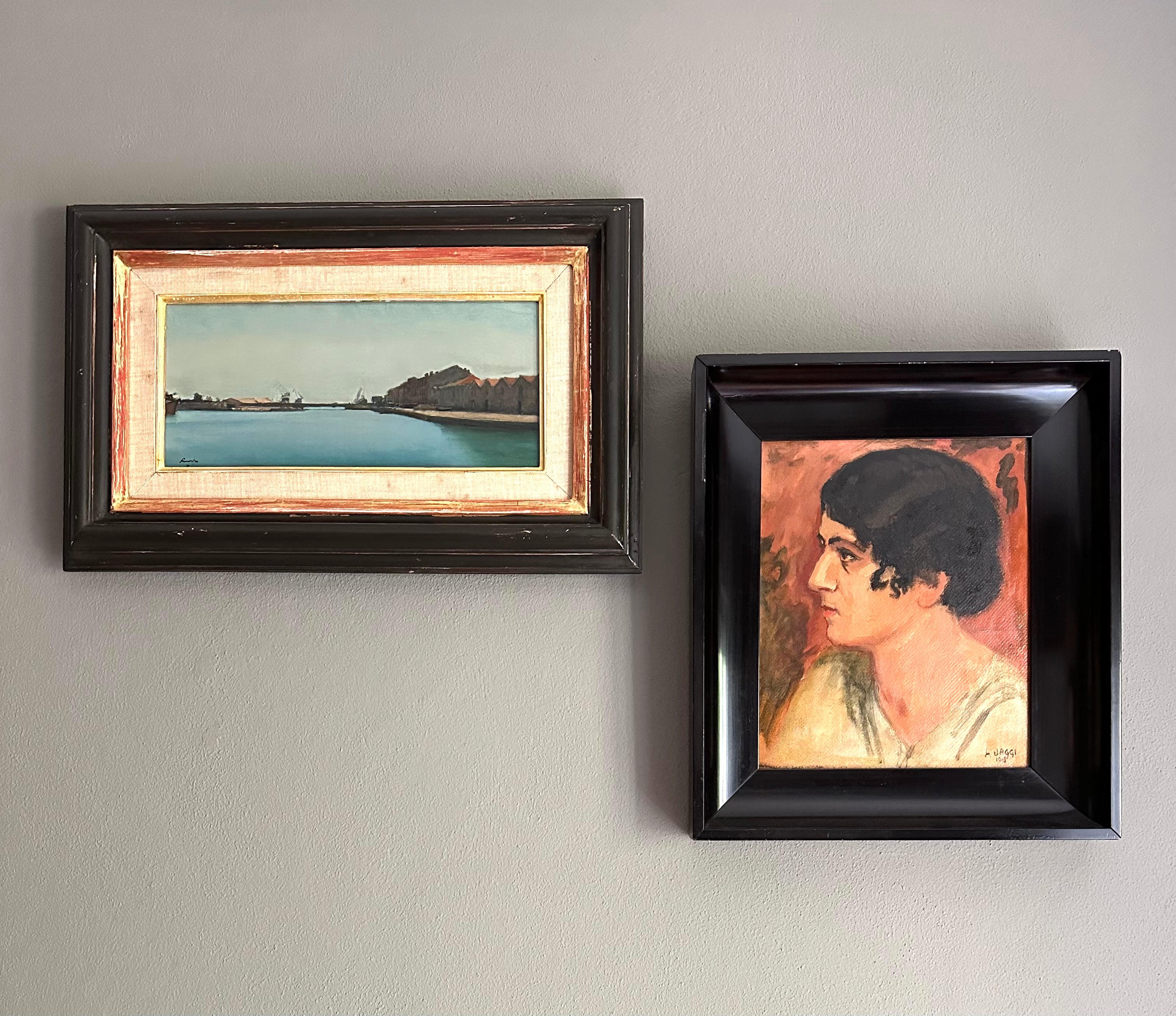 Quadro / Pintura Retrato feminino Arte Deco de Jaggi