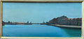 Quadro / Pintura de J. Fuchs / Paisagem de Sète em França