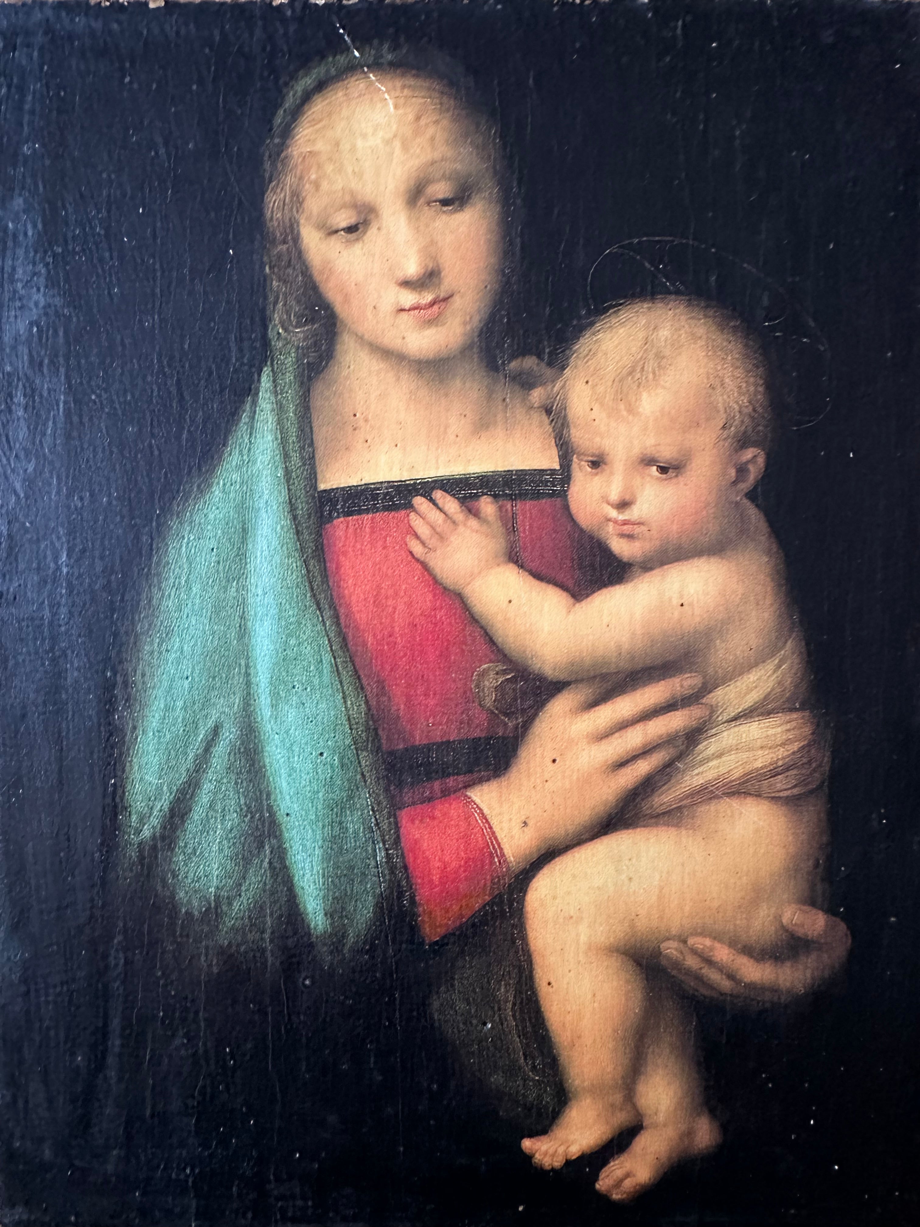 Quadro / Pintura de Nossa Senhora segundo Rafael (Séc.XVI)