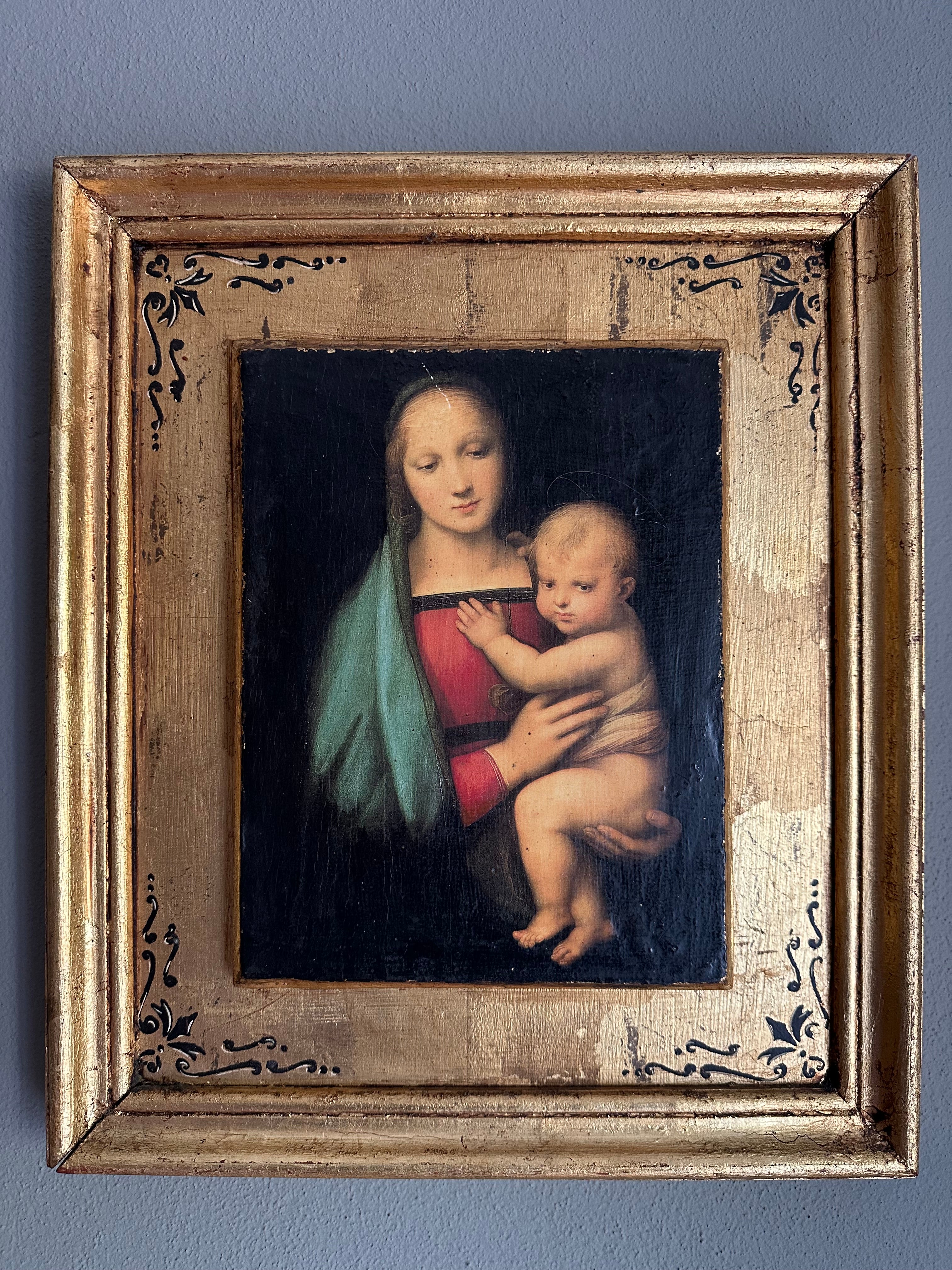 Quadro / Pintura de Nossa Senhora segundo Rafael (Séc.XVI)