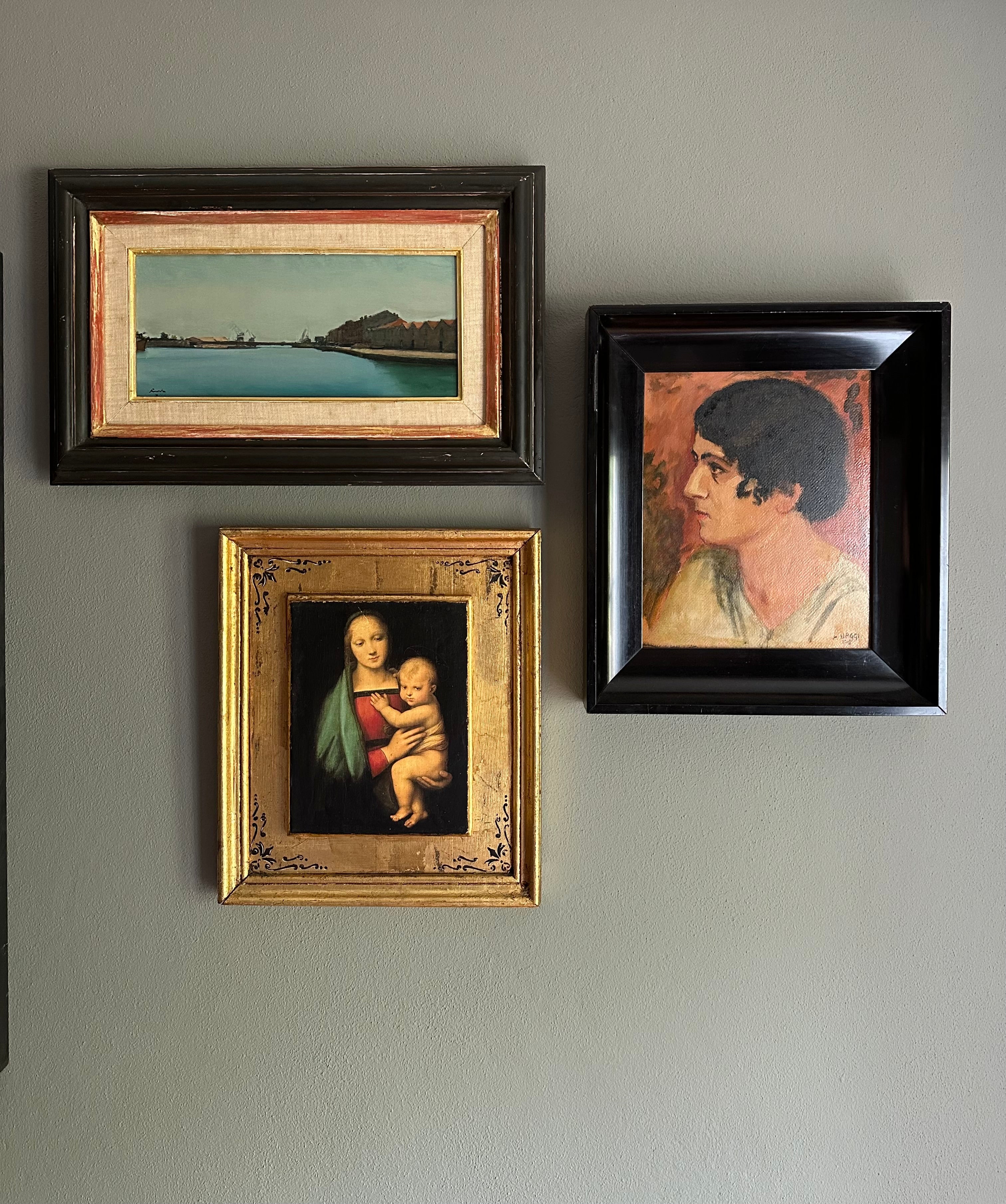 Quadro / Pintura Retrato feminino Arte Deco de Jaggi