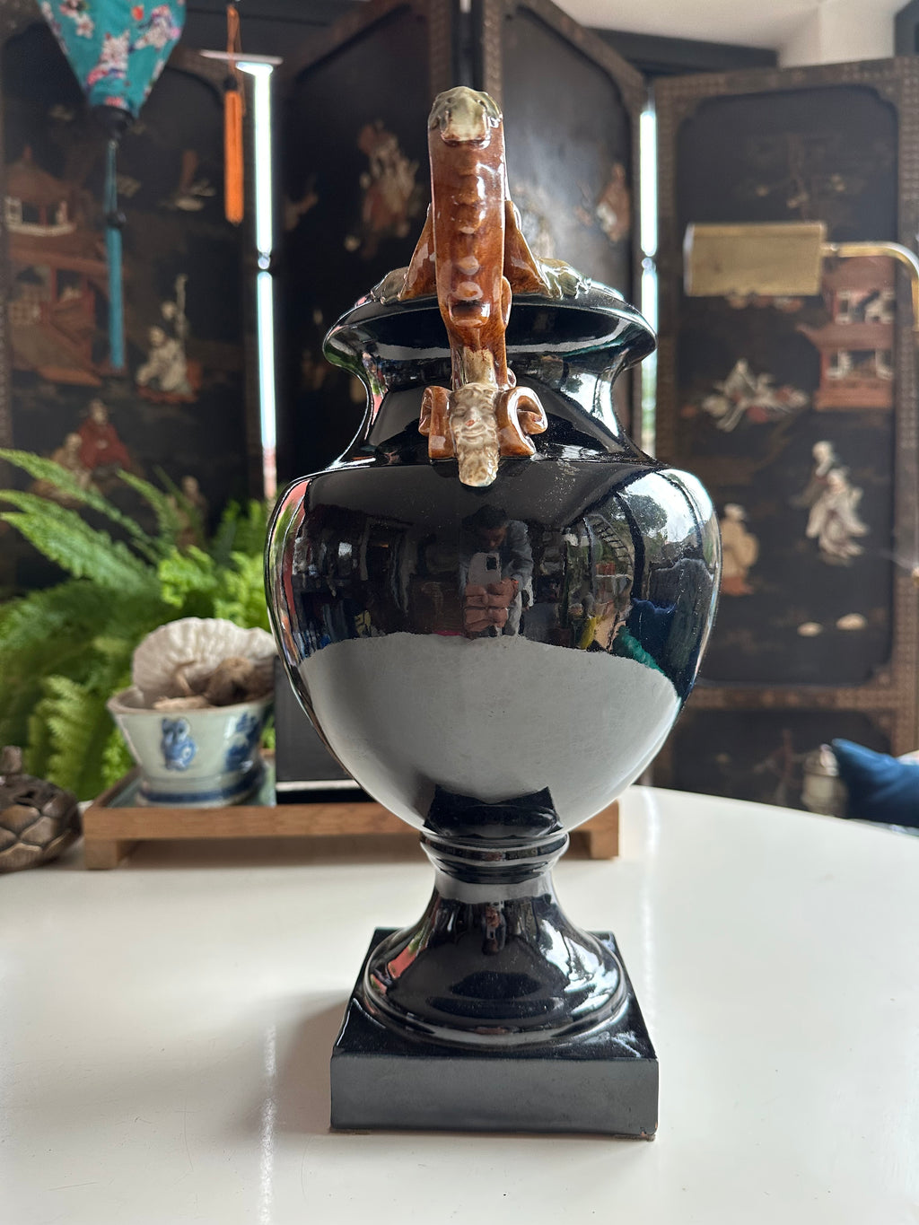 Cerâmica - Vaso / Jarra em faiança Bordallo Pinheiro, início Séc.XX