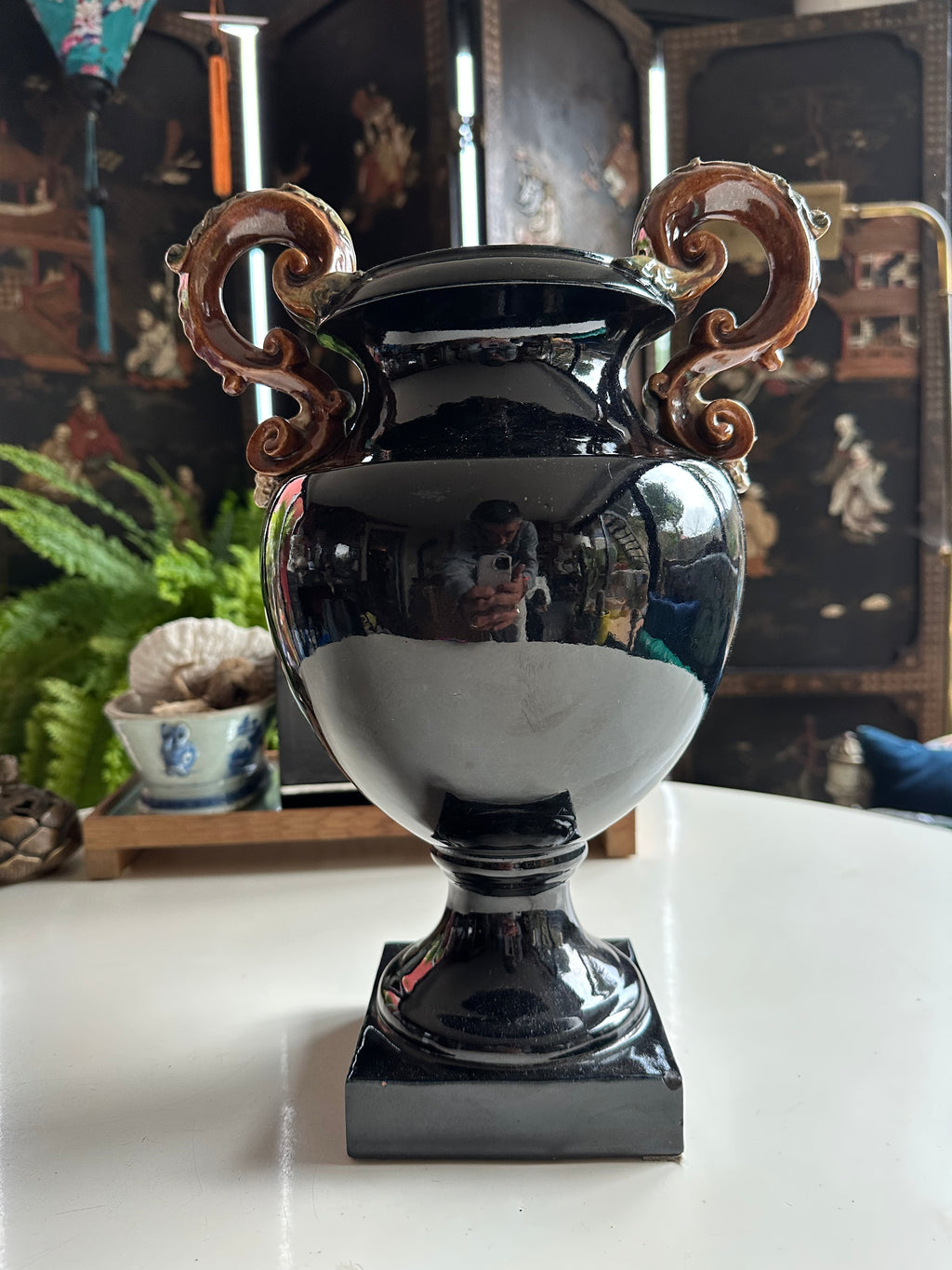 Cerâmica - Vaso / Jarra em faiança Bordallo Pinheiro, início Séc.XX