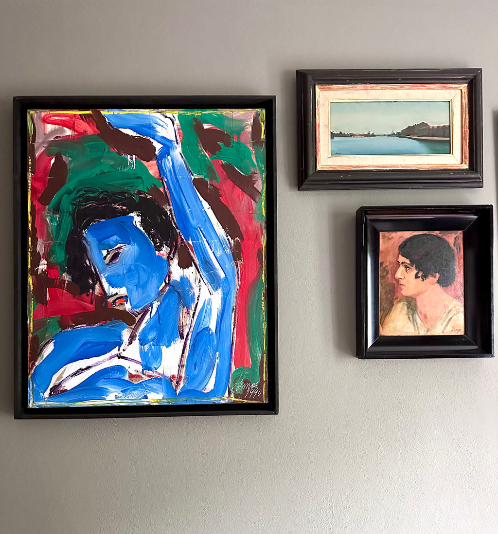 Quadro / Pintura Retrato masculino de Luis Lemos