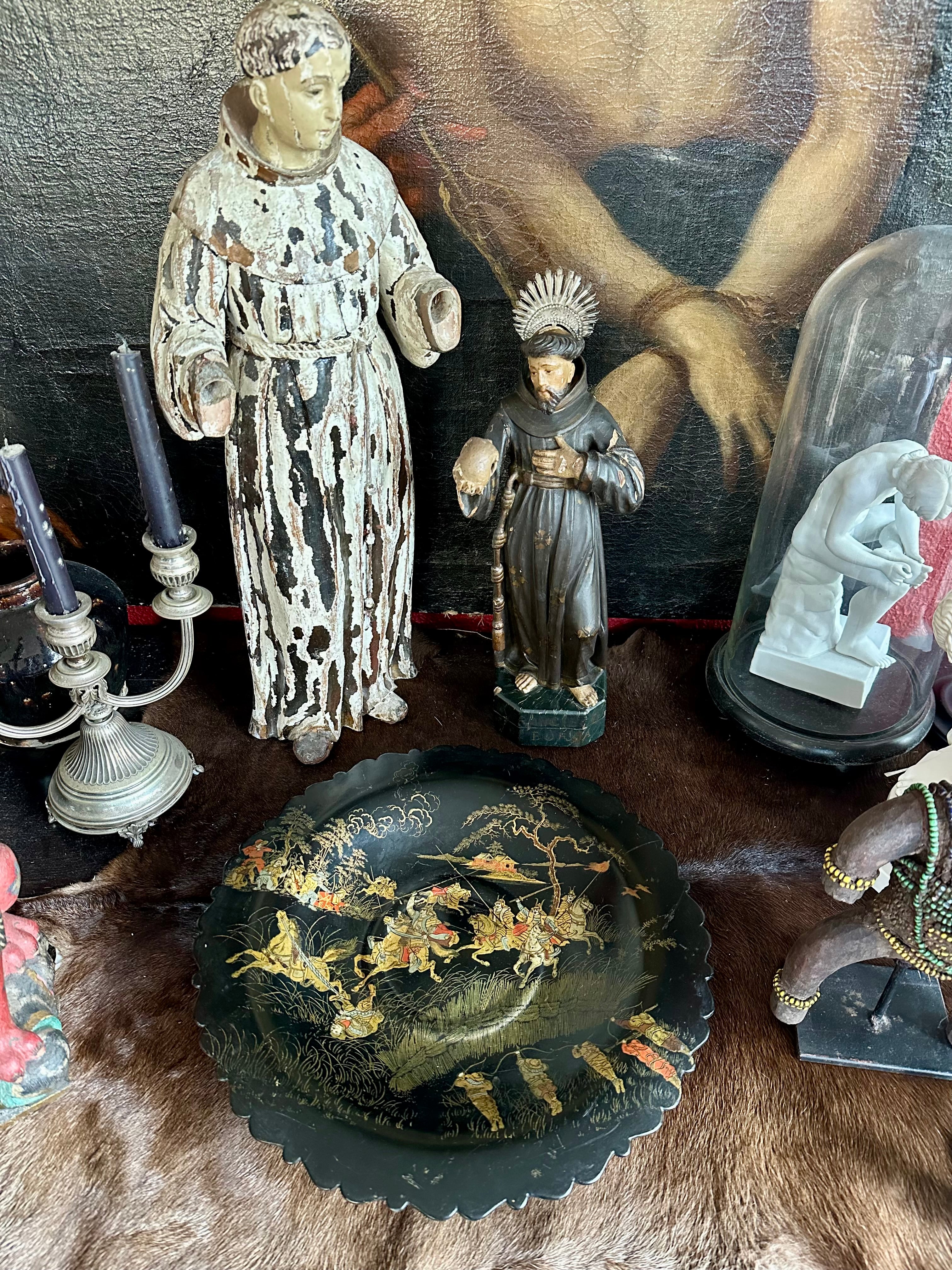 Centro de mesa em papier mãché / charão, Século XIX