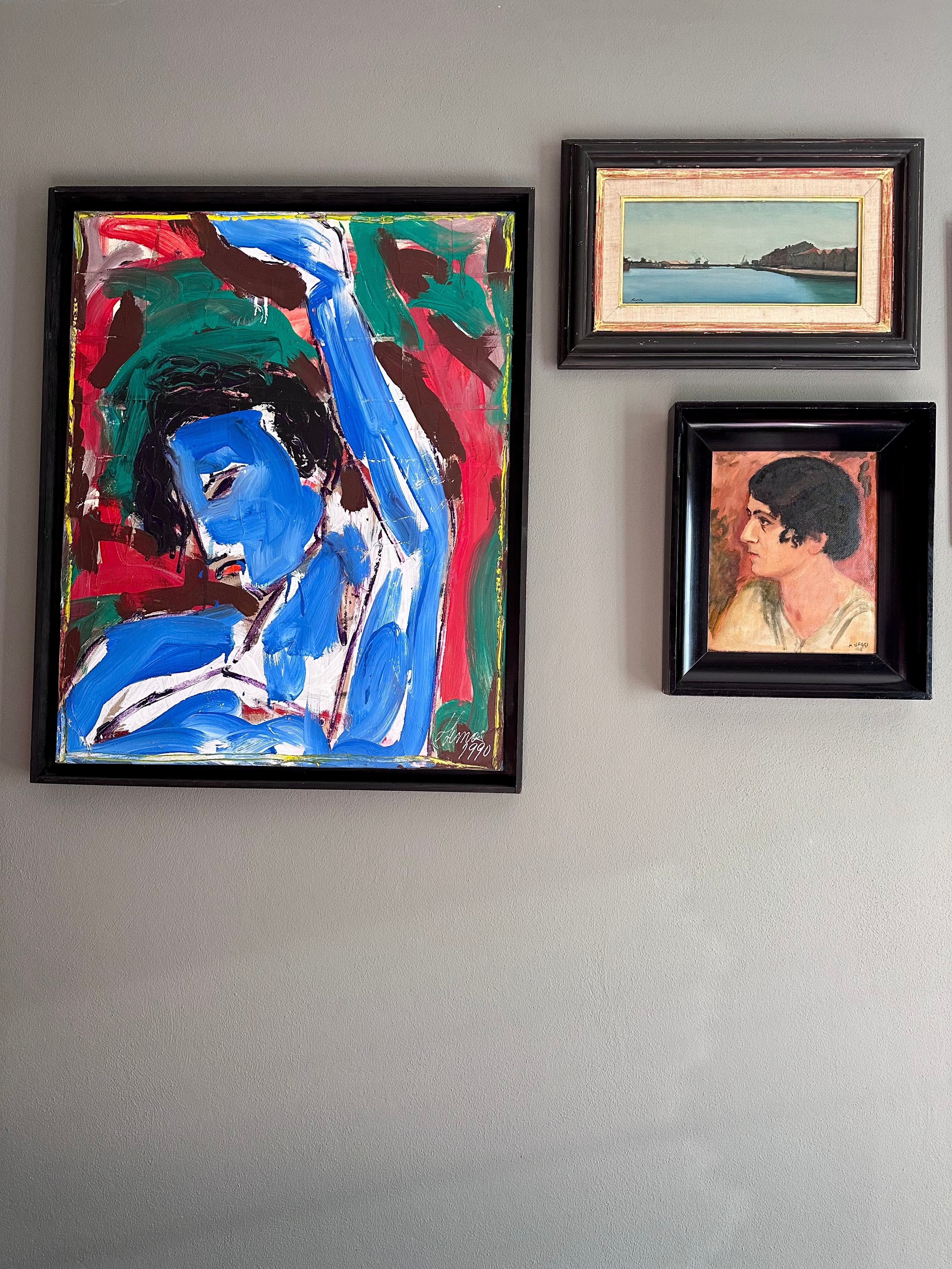 Quadro / Pintura Retrato masculino de Luis Lemos