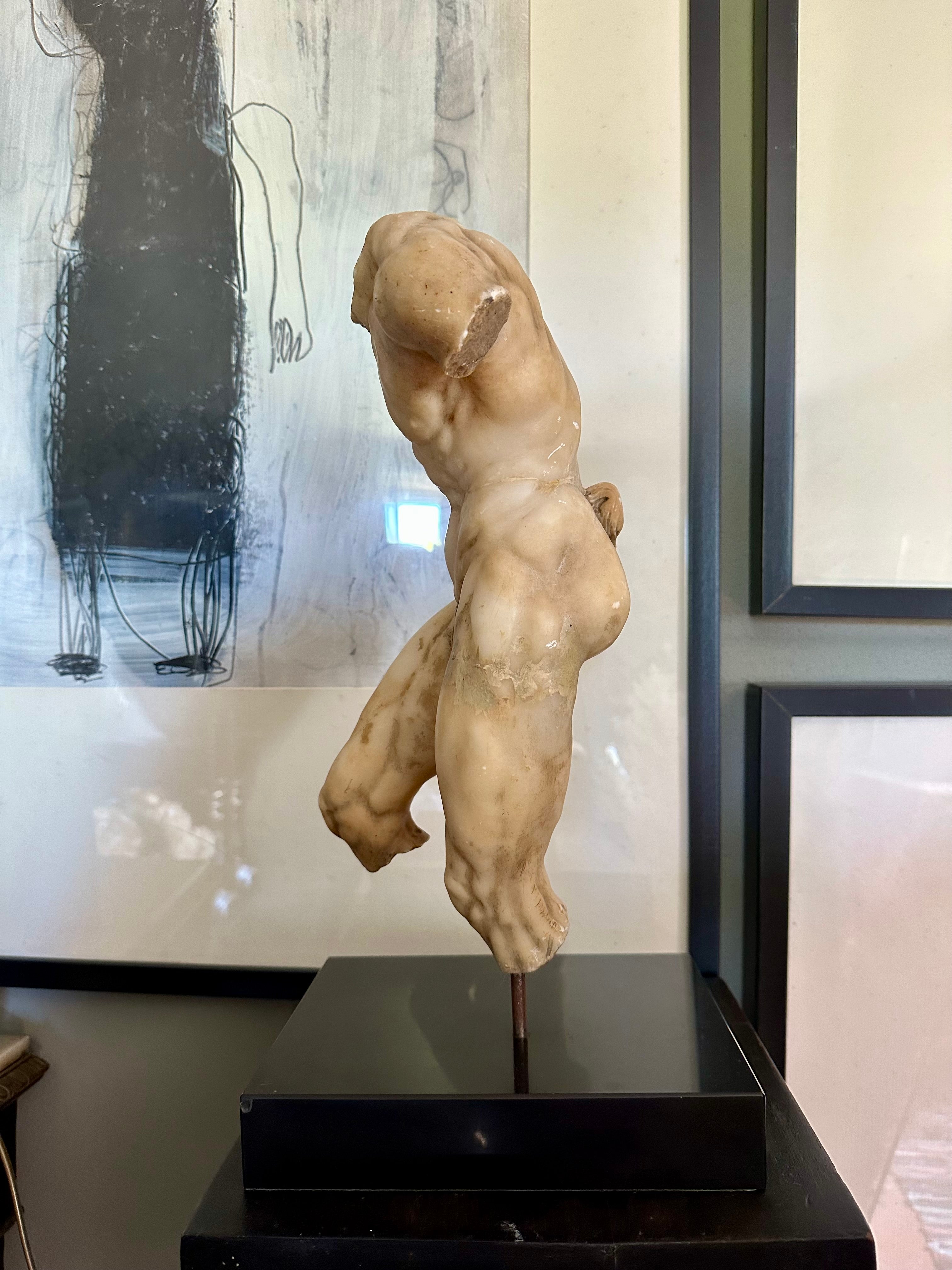 Escultura / Busto de Sátiro em alabastro, Séc. XIX