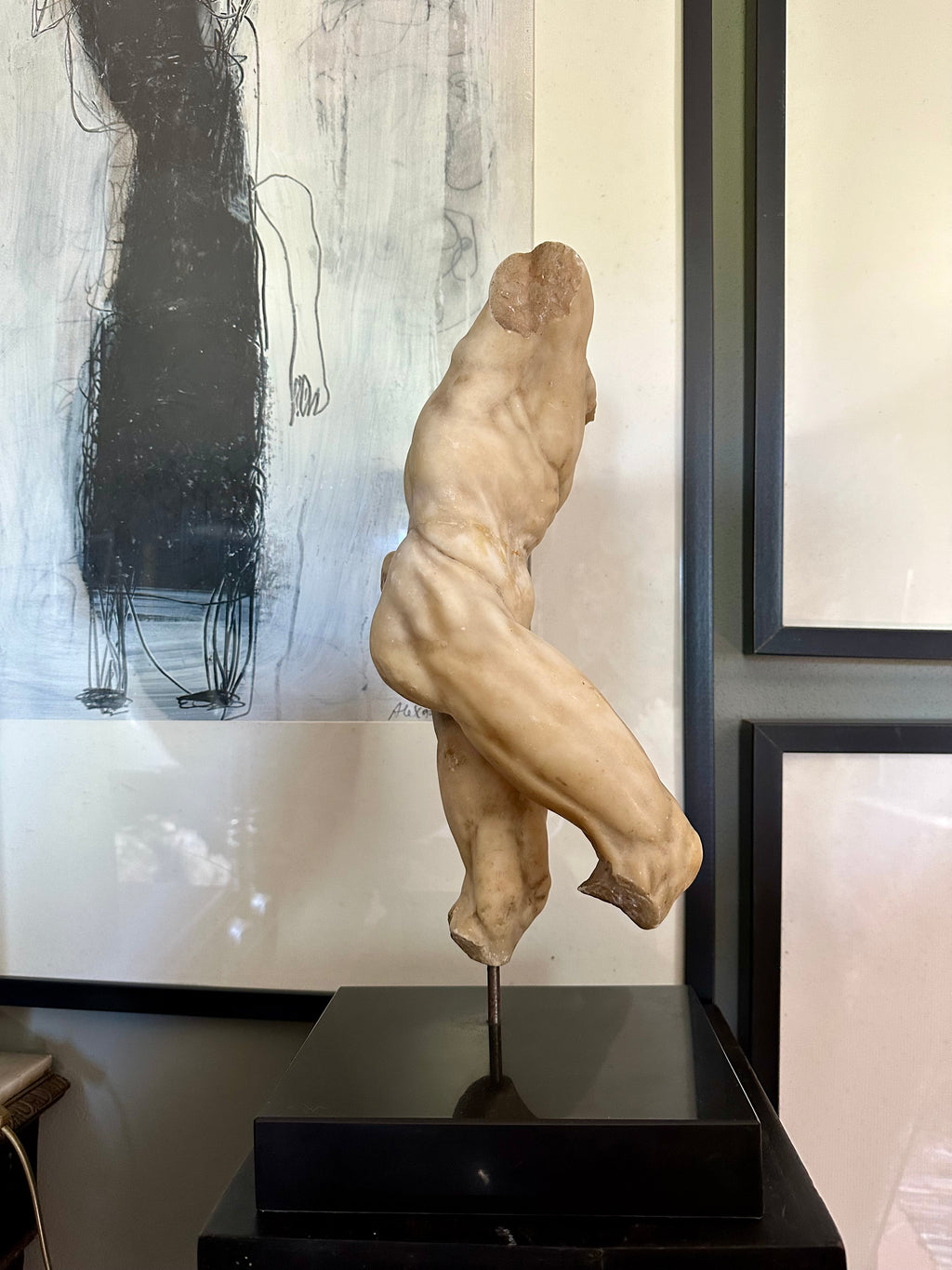 Escultura / Busto de Sátiro em alabastro, Séc. XIX