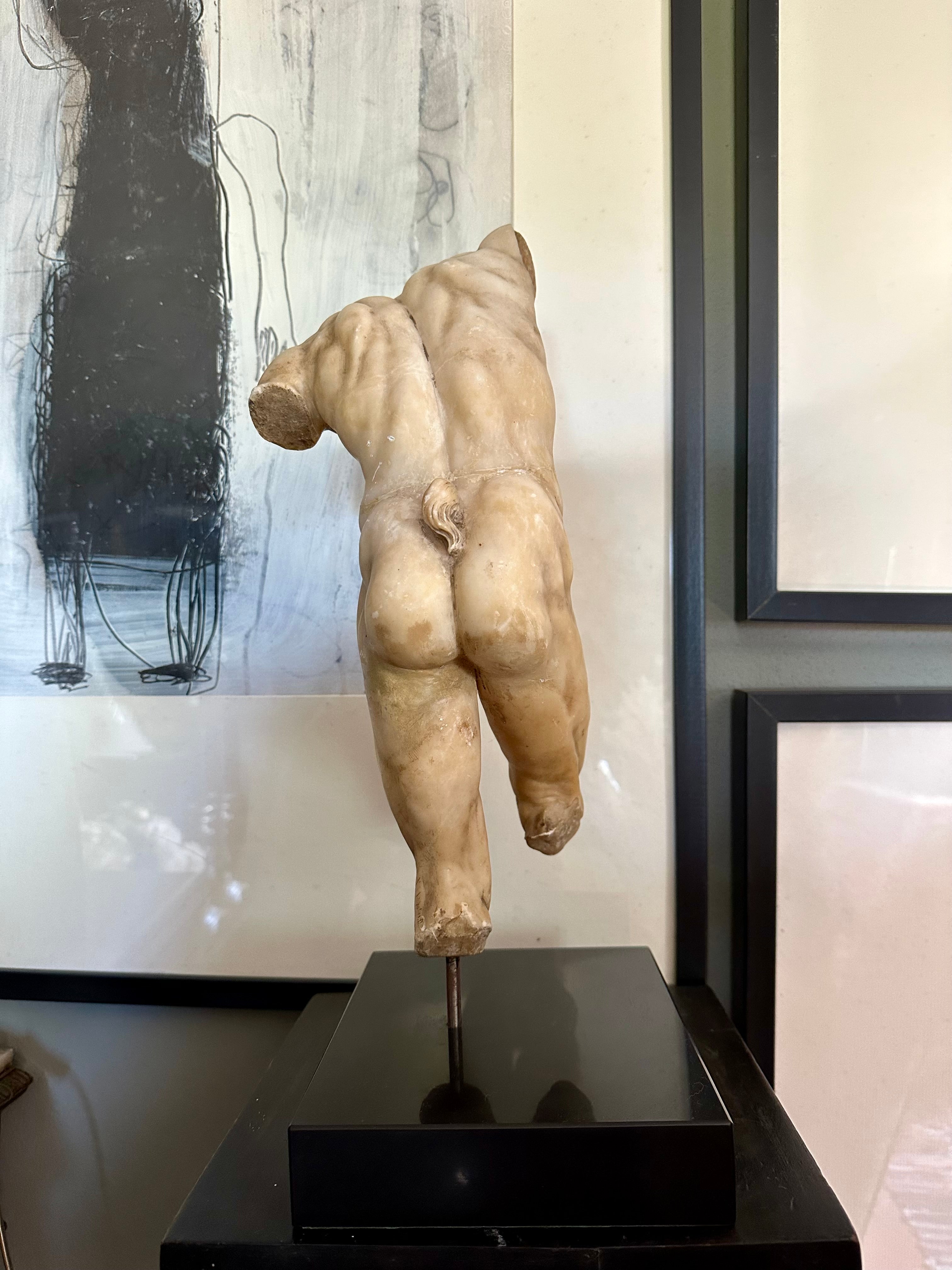 Escultura / Busto de Sátiro em alabastro, Séc. XIX
