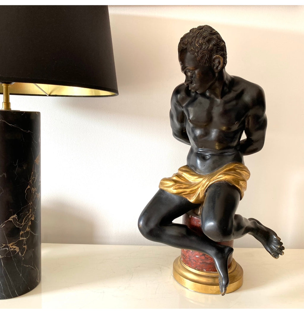Bronze / Escultura de Núbio em bronze do Século XIX