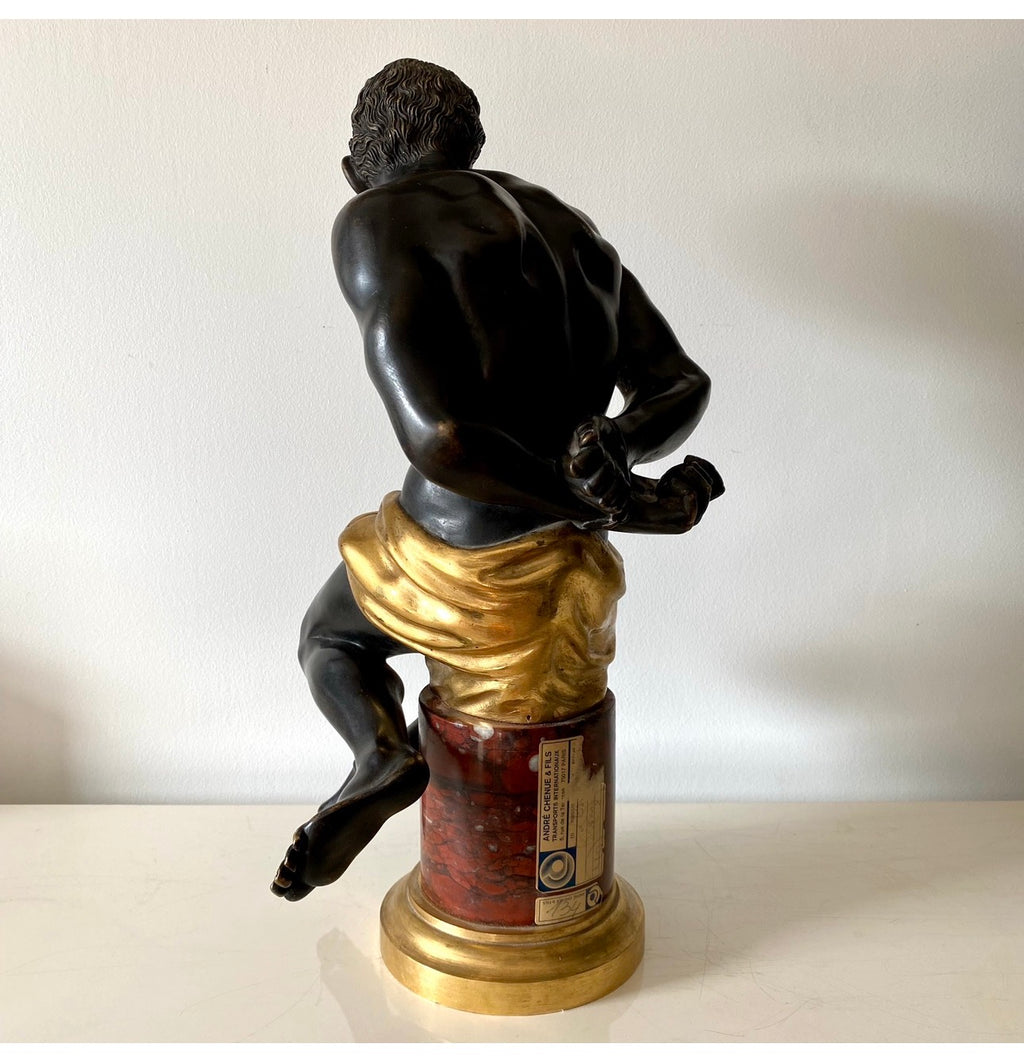Bronze / Escultura de Núbio em bronze do Século XIX