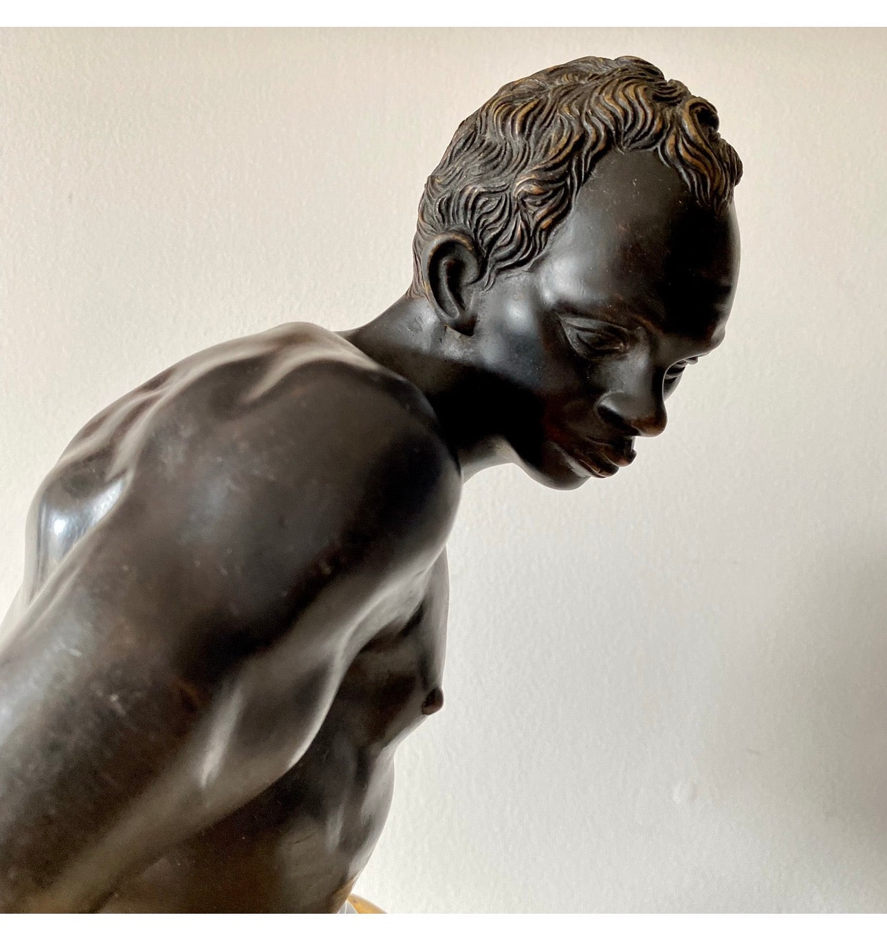 Bronze / Escultura de Núbio em bronze do Século XIX