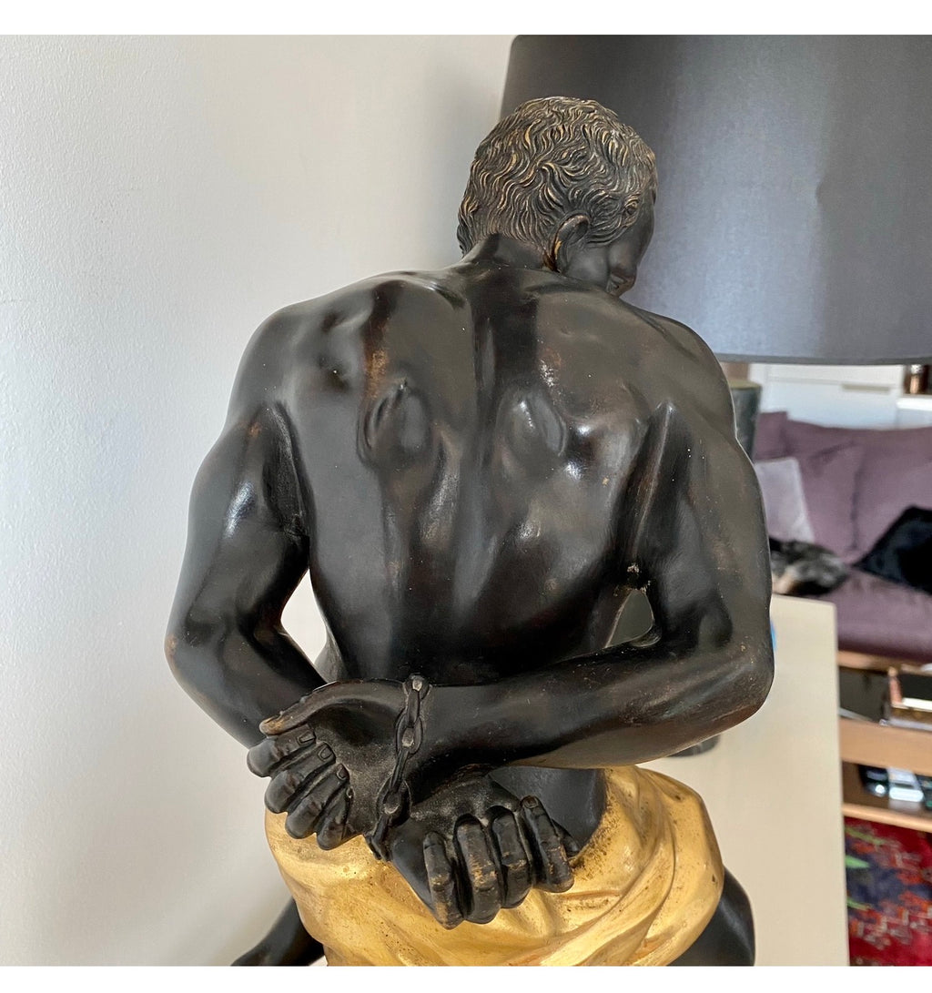 Bronze / Escultura de Núbio em bronze do Século XIX