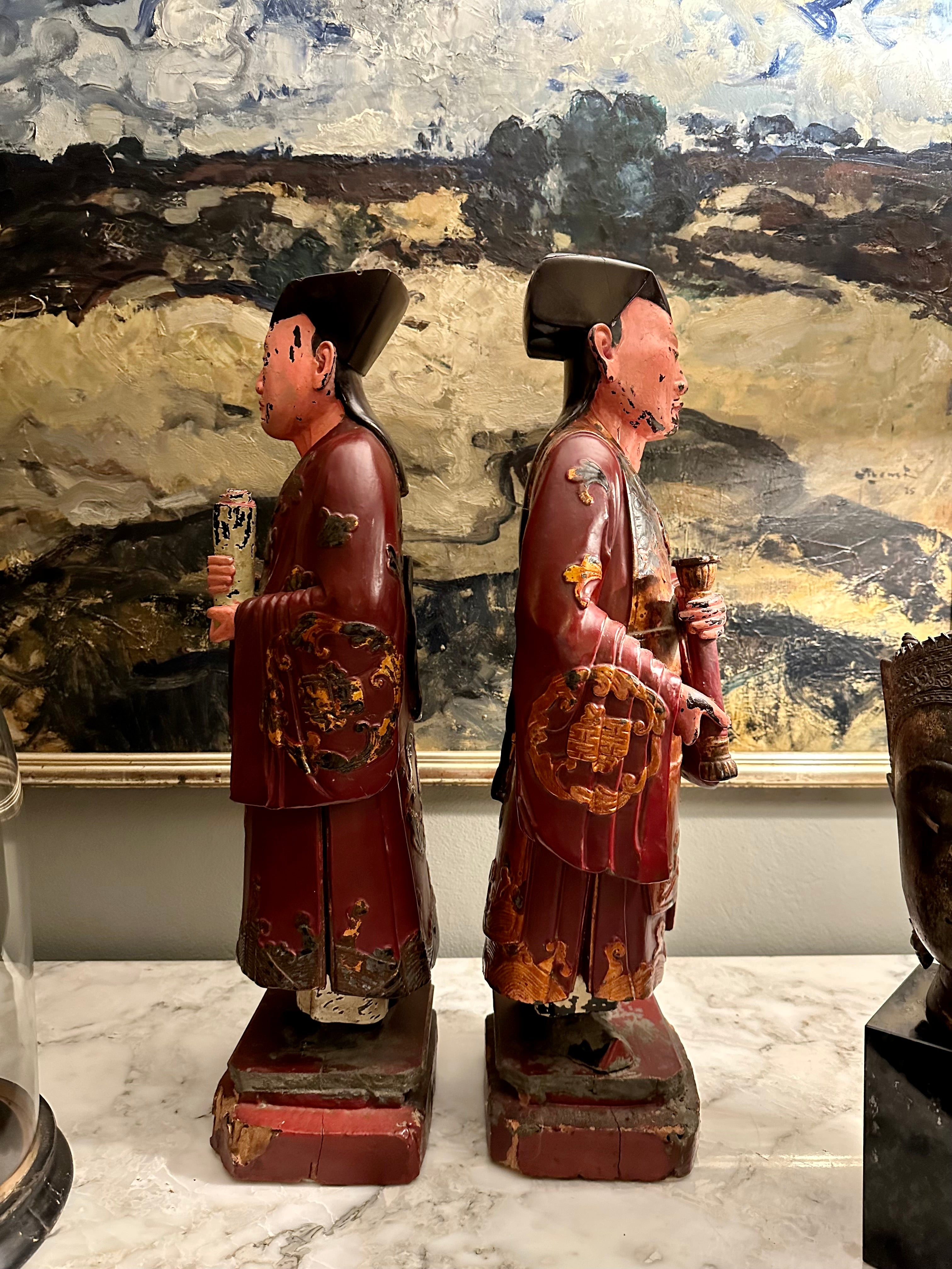 Esculturas Sábios chineses Séc. XIX