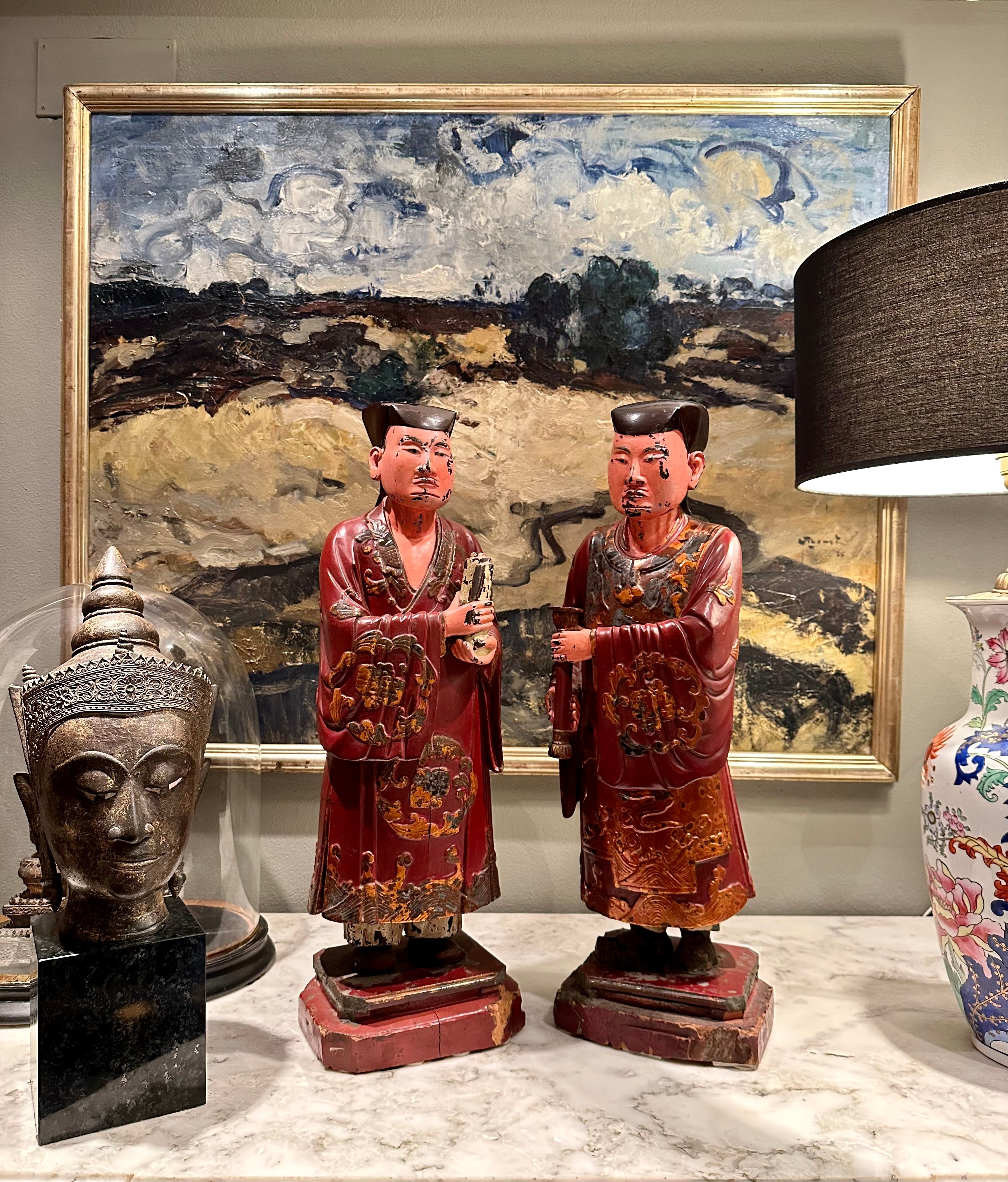 Esculturas Sábios chineses Séc. XIX