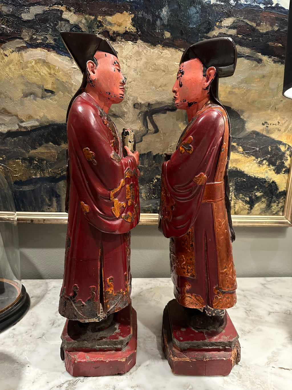 Esculturas Sábios chineses Séc. XIX