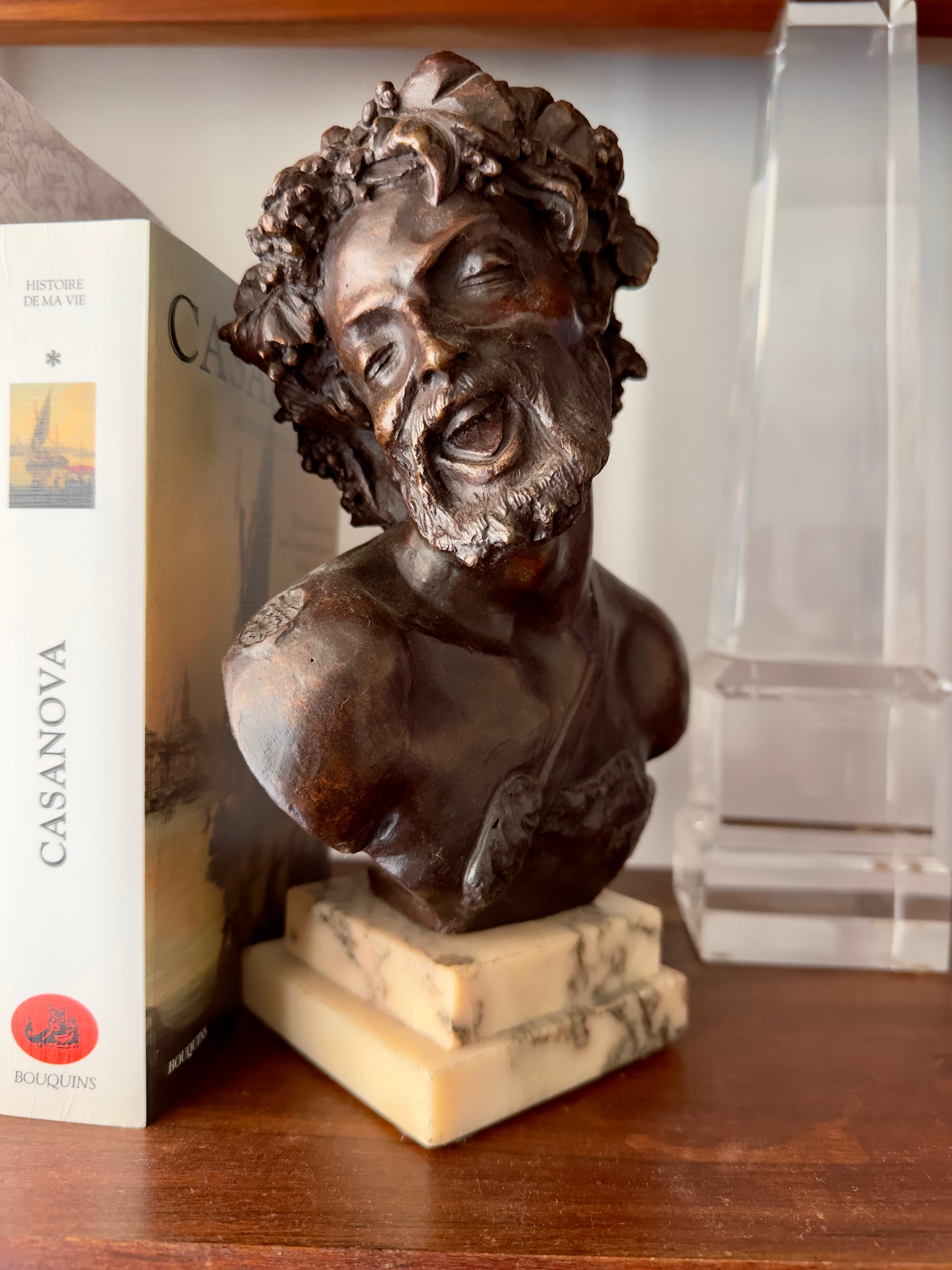 Bronze / Escultura Busto de Baco