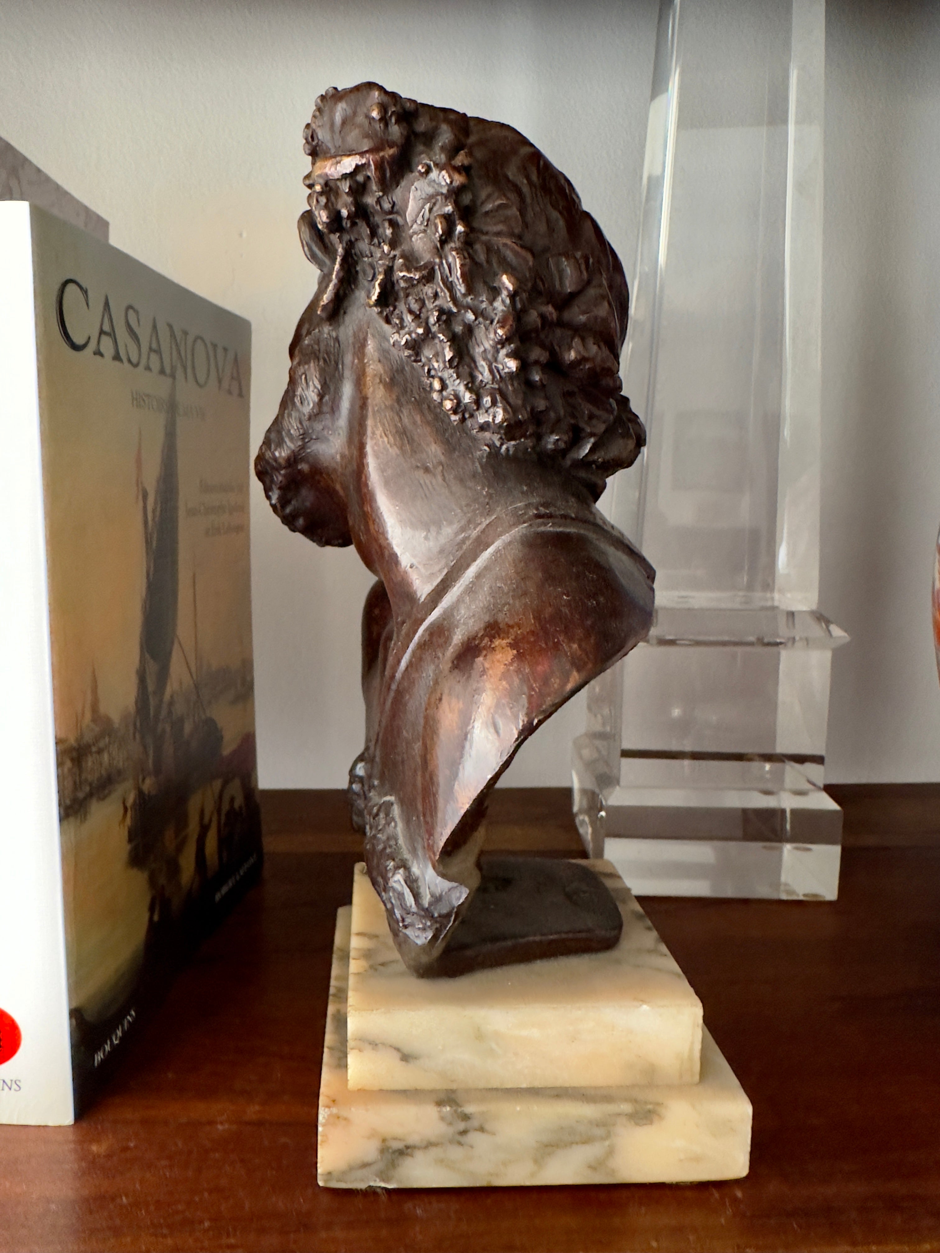 Bronze / Escultura Busto de Baco