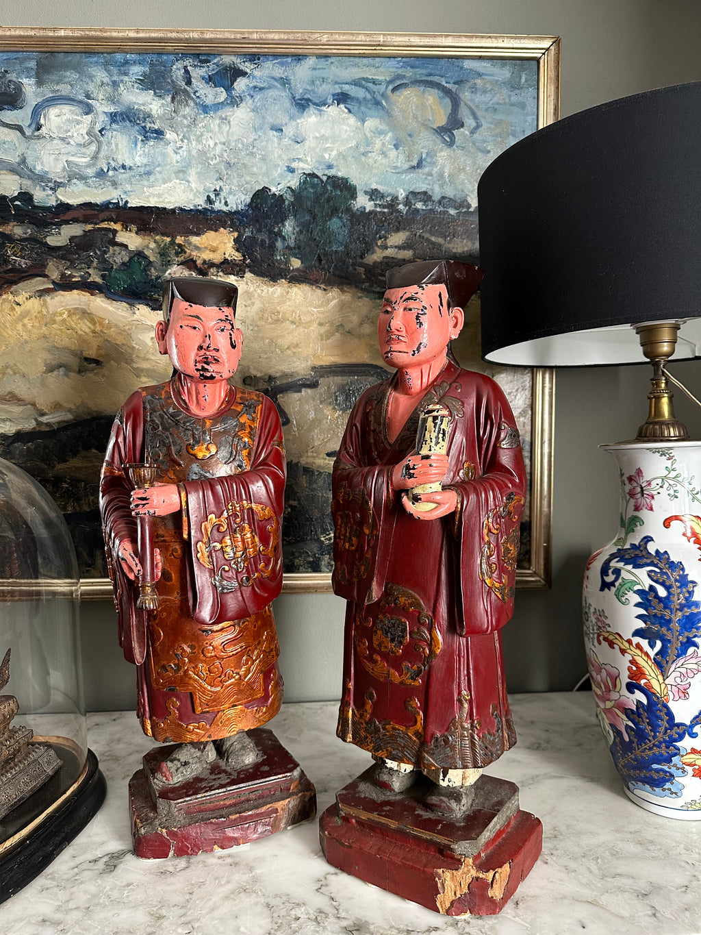 Esculturas Sábios chineses Séc. XIX