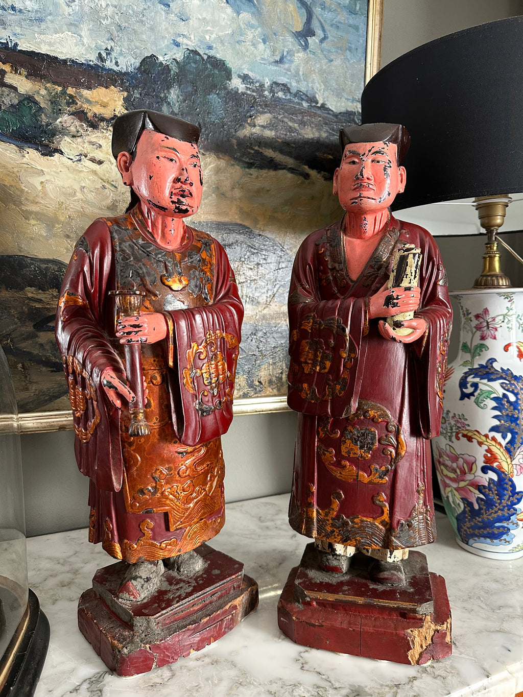 Esculturas Sábios chineses Séc. XIX