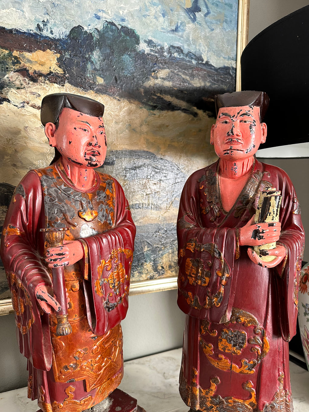 Esculturas Sábios chineses Séc. XIX