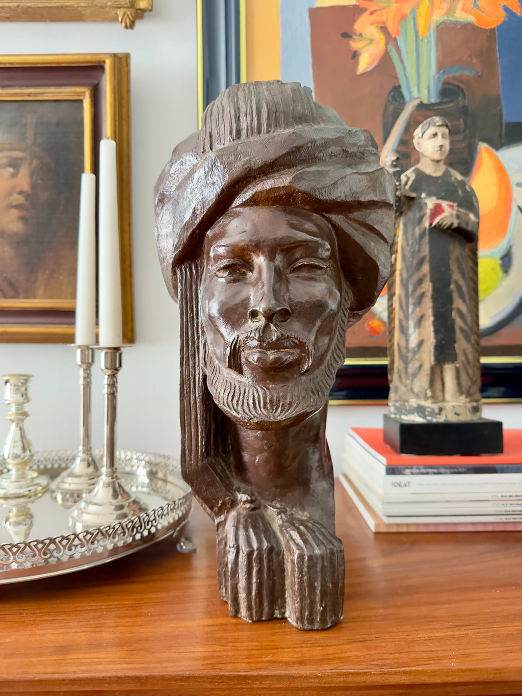 Bronze / Escultura Busto masculino Arte Deco