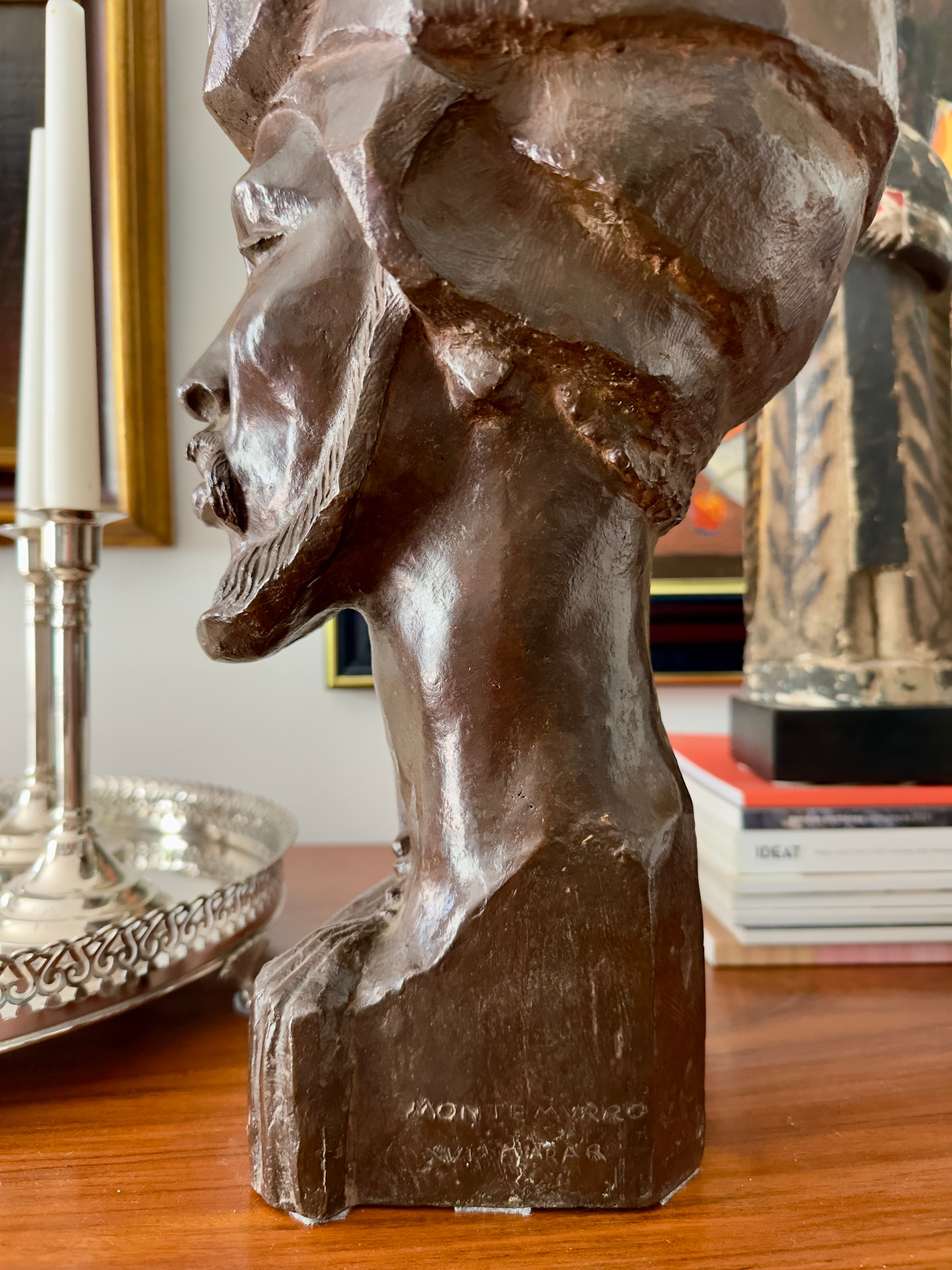 Bronze / Escultura Busto masculino Arte Deco