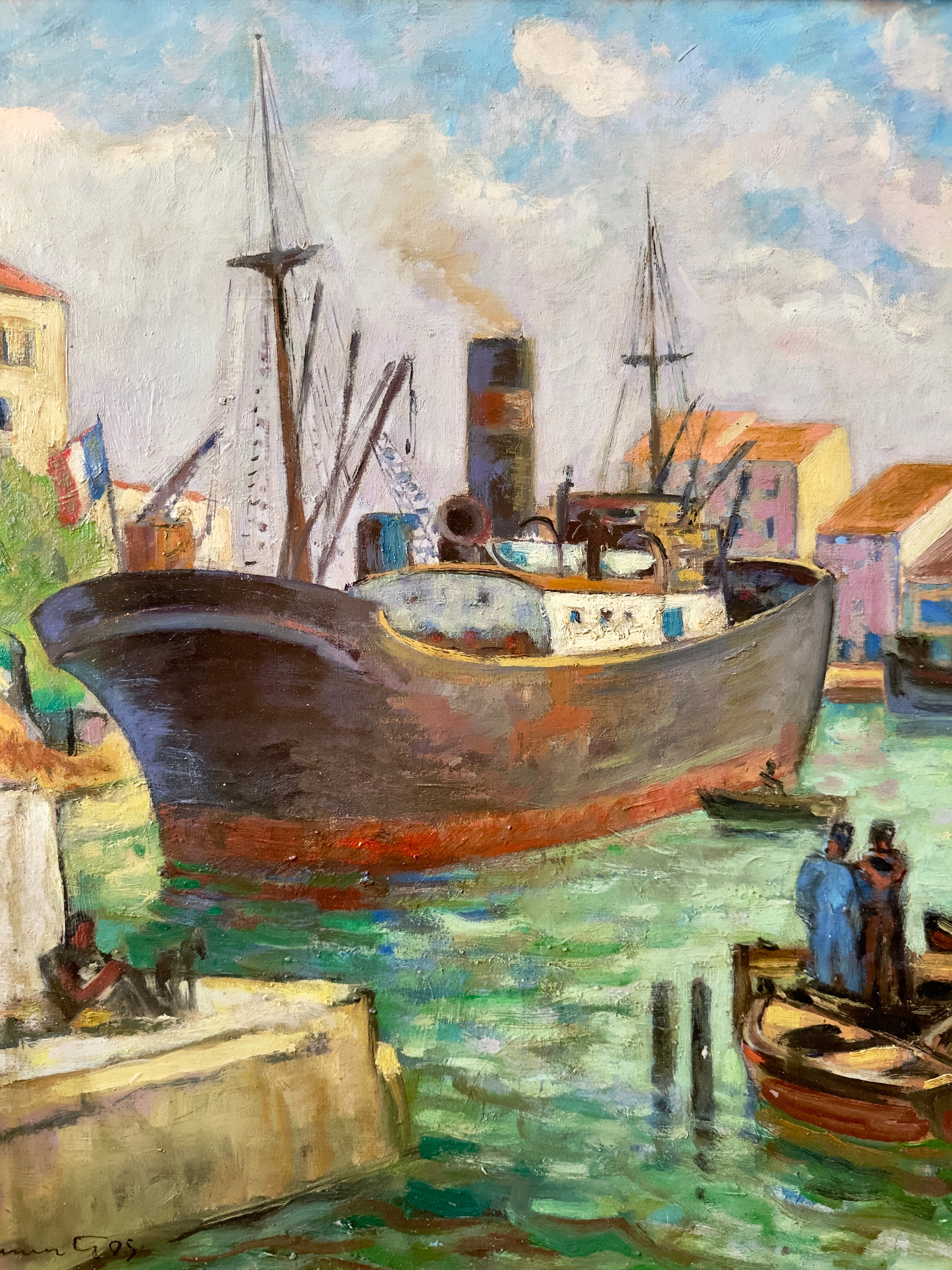 Quadro / Pintura de Barcos de François Gos