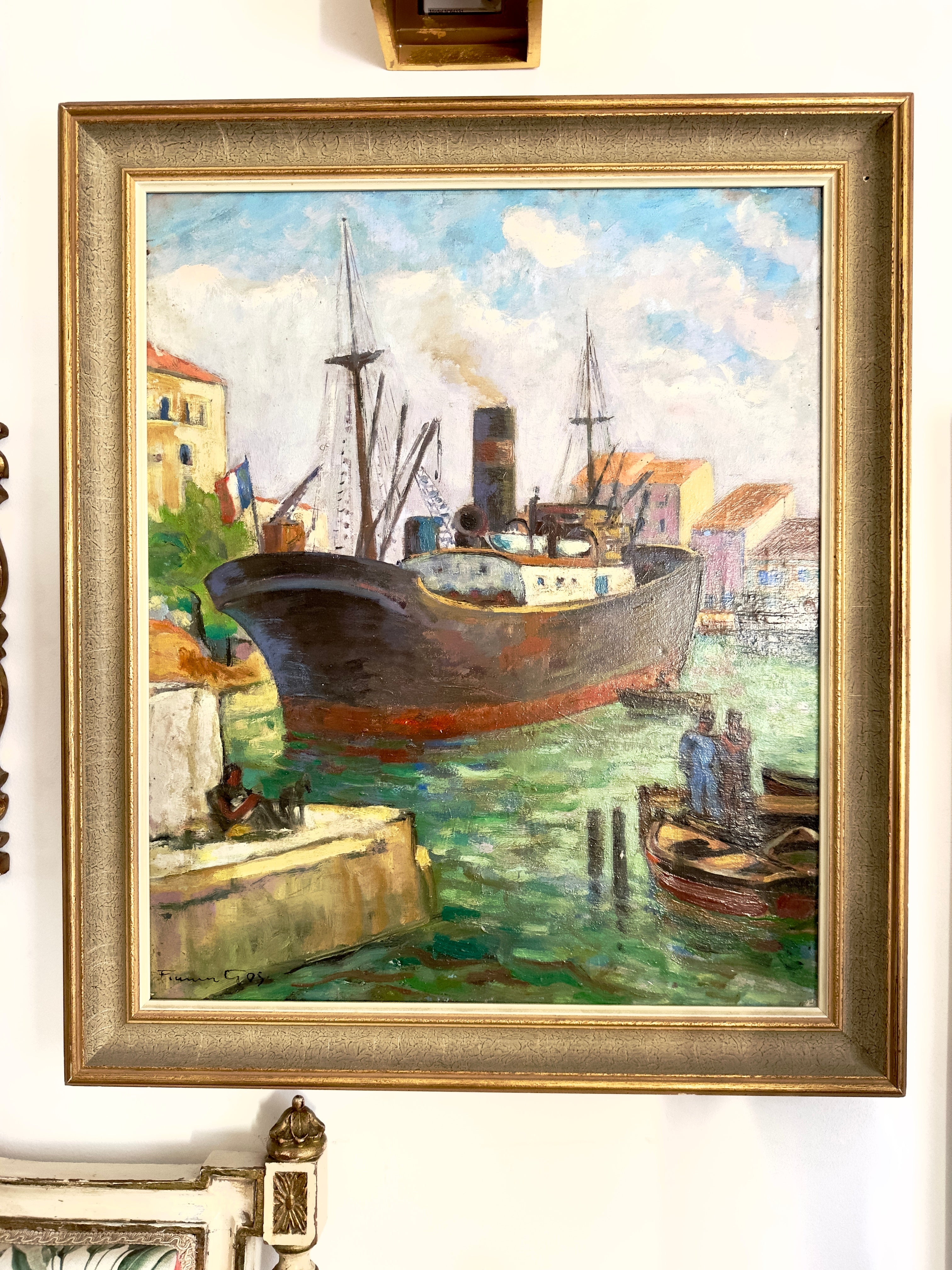 Quadro / Pintura de Barcos de François Gos
