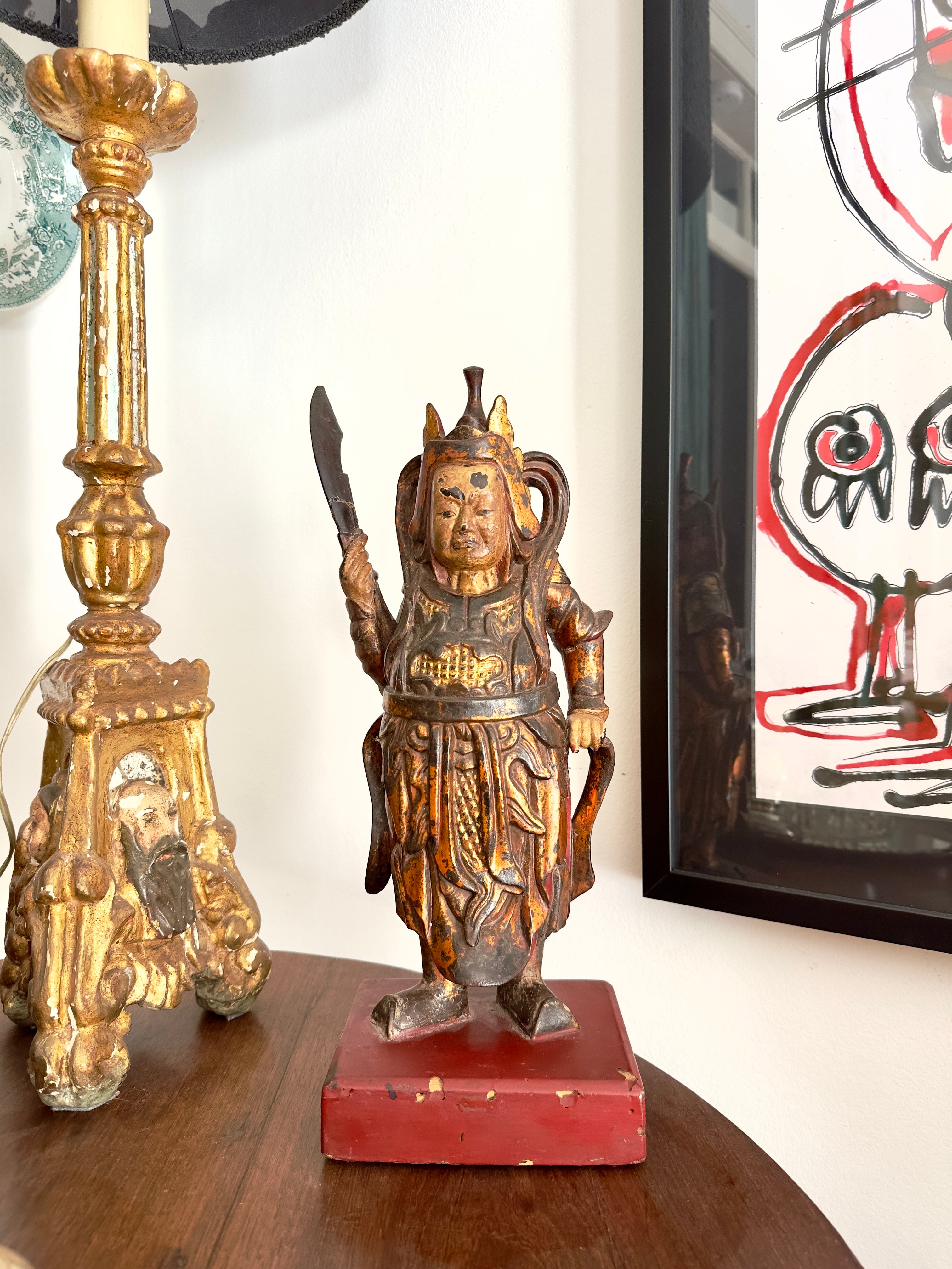 Escultura Divindade chinesa do Século XIX