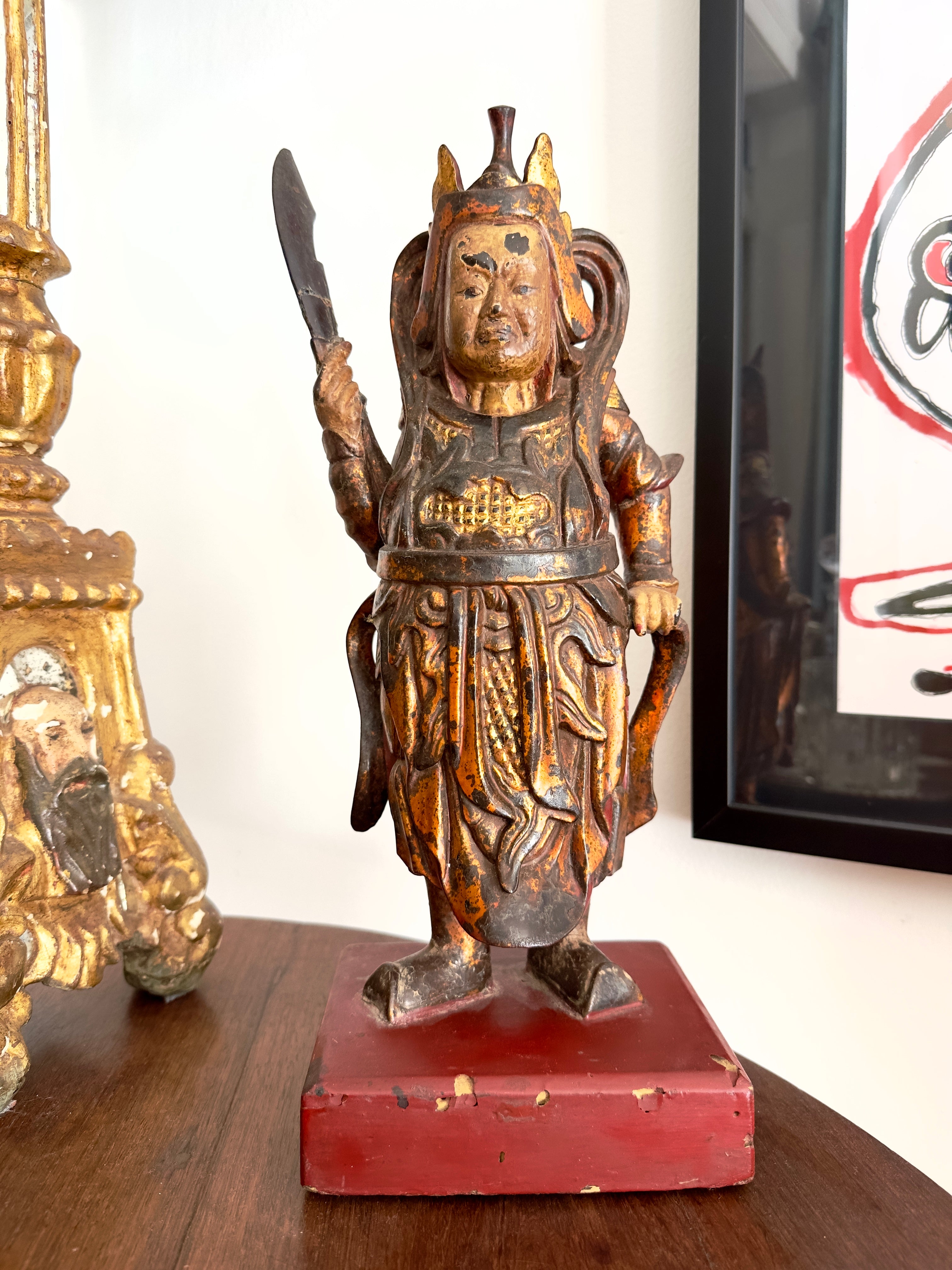 Escultura Divindade chinesa do Século XIX
