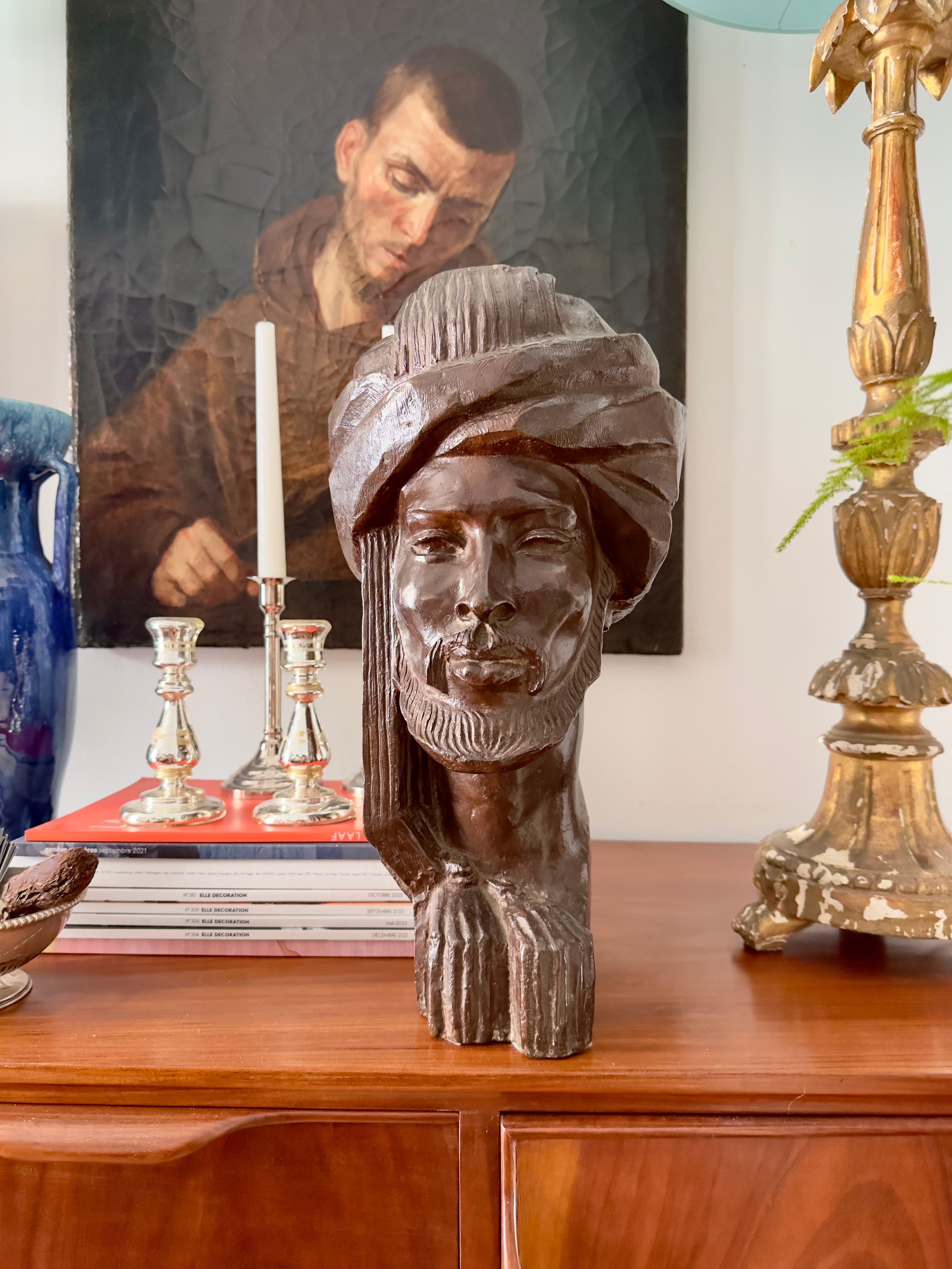Bronze / Escultura Busto masculino Arte Deco