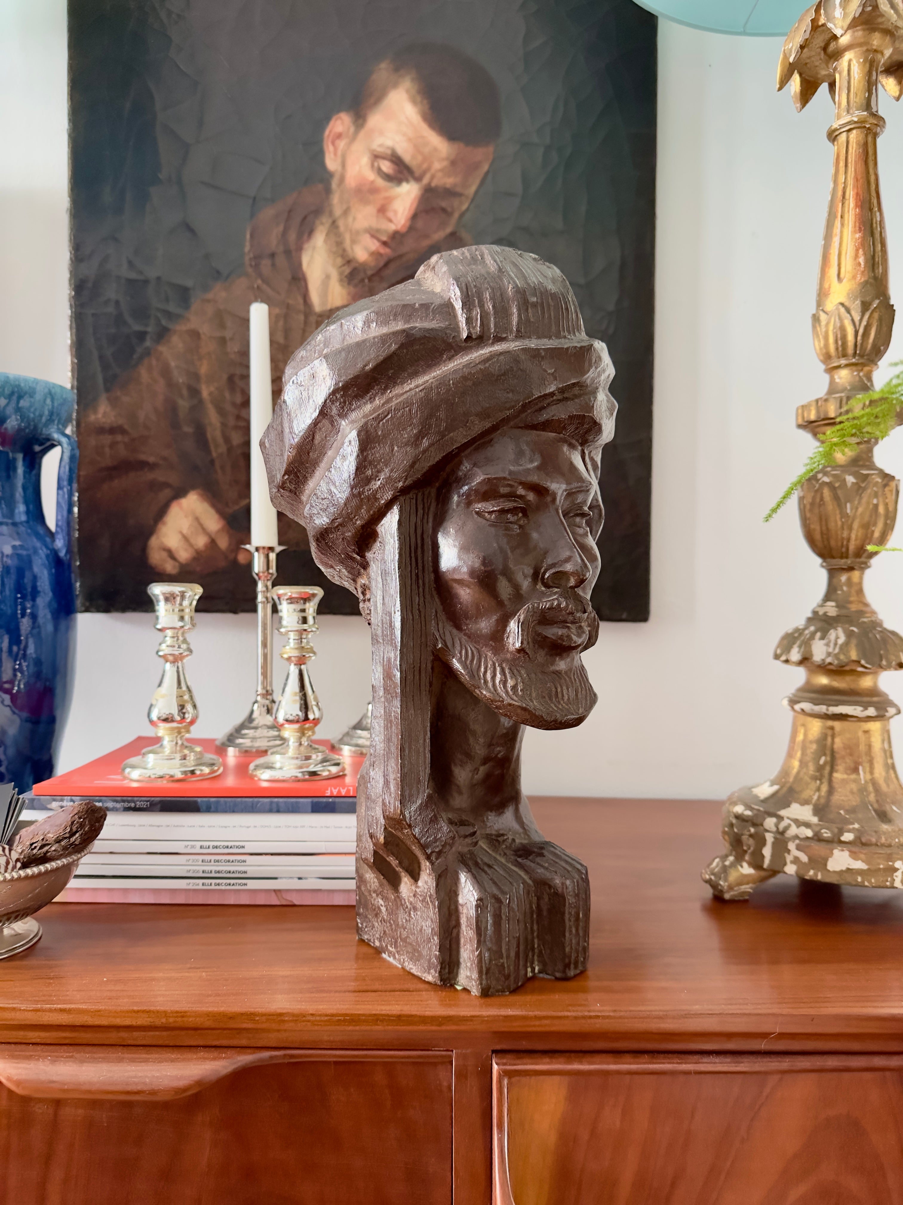 Bronze / Escultura Busto masculino Arte Deco