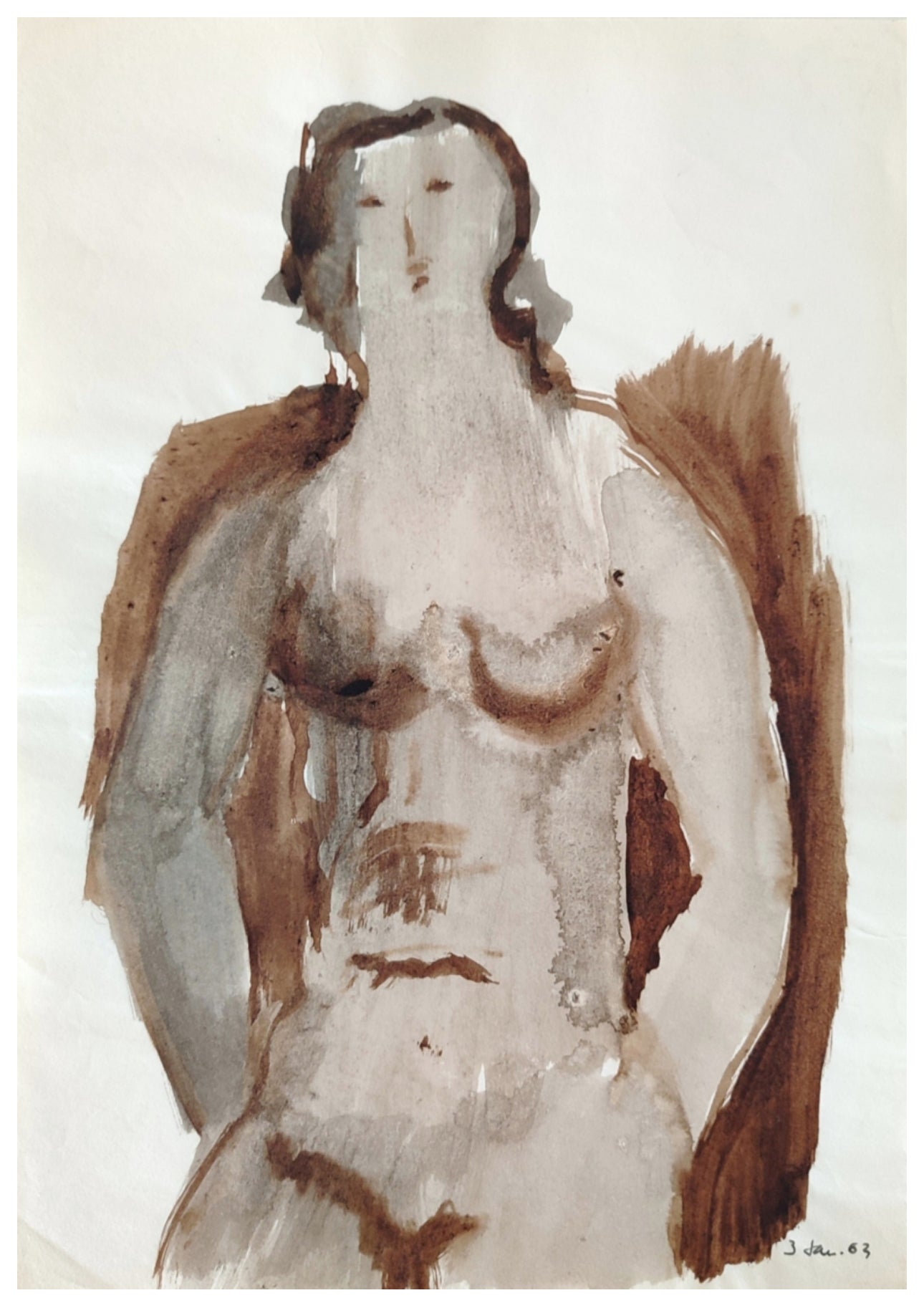 Quadro / Pintura Retrato Feminino de Alfredo Queiroz Ribeiro