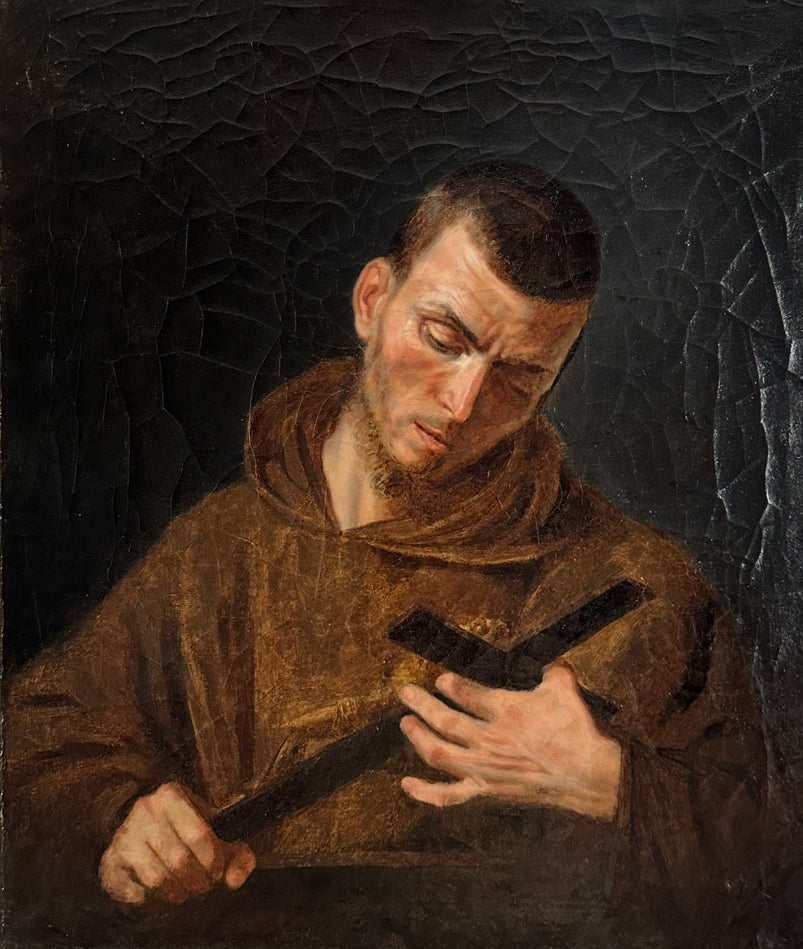 Quadro / Pintura Frade do Século XVIII / Arte Sacra