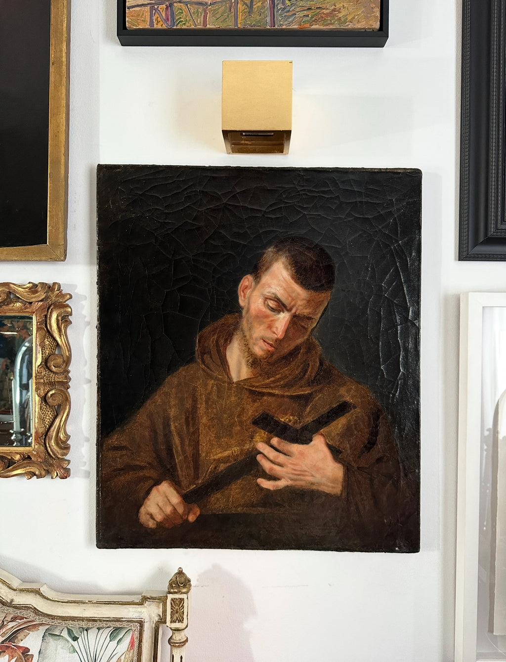 Quadro / Pintura Frade do Século XVIII / Arte Sacra