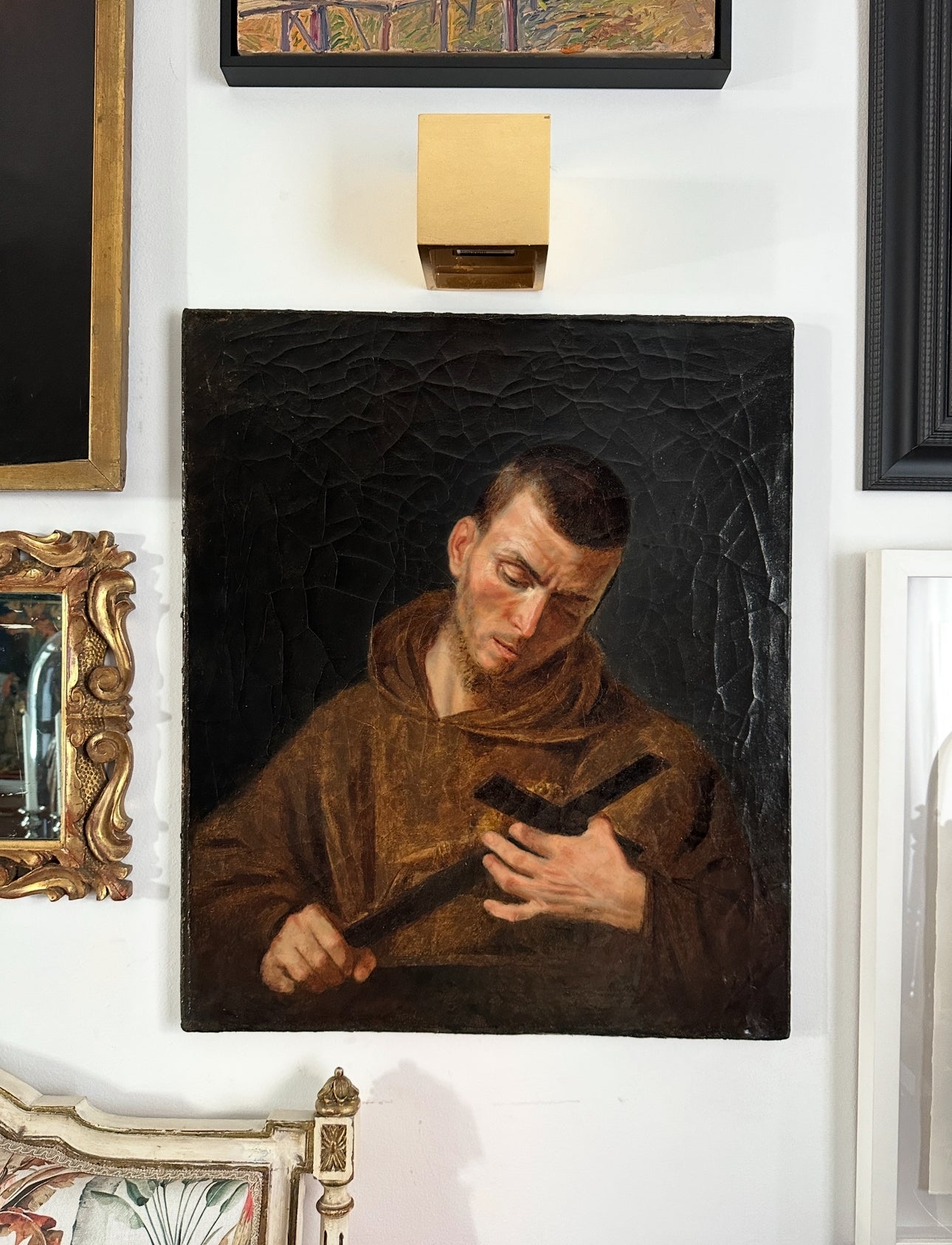 Quadro / Pintura Frade do Século XVIII / Arte Sacra